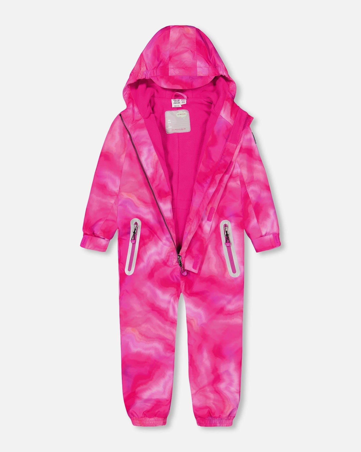 One Piece Outerwear Suit Printed Fuchsia Marble