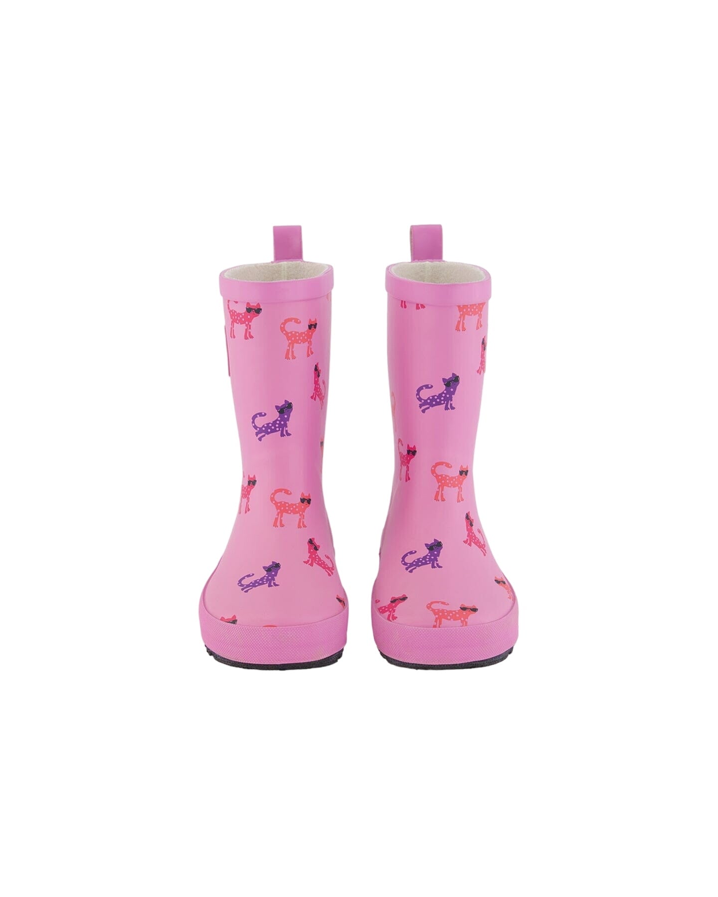 Rain Boots Pink Printed Sunglasses Cats