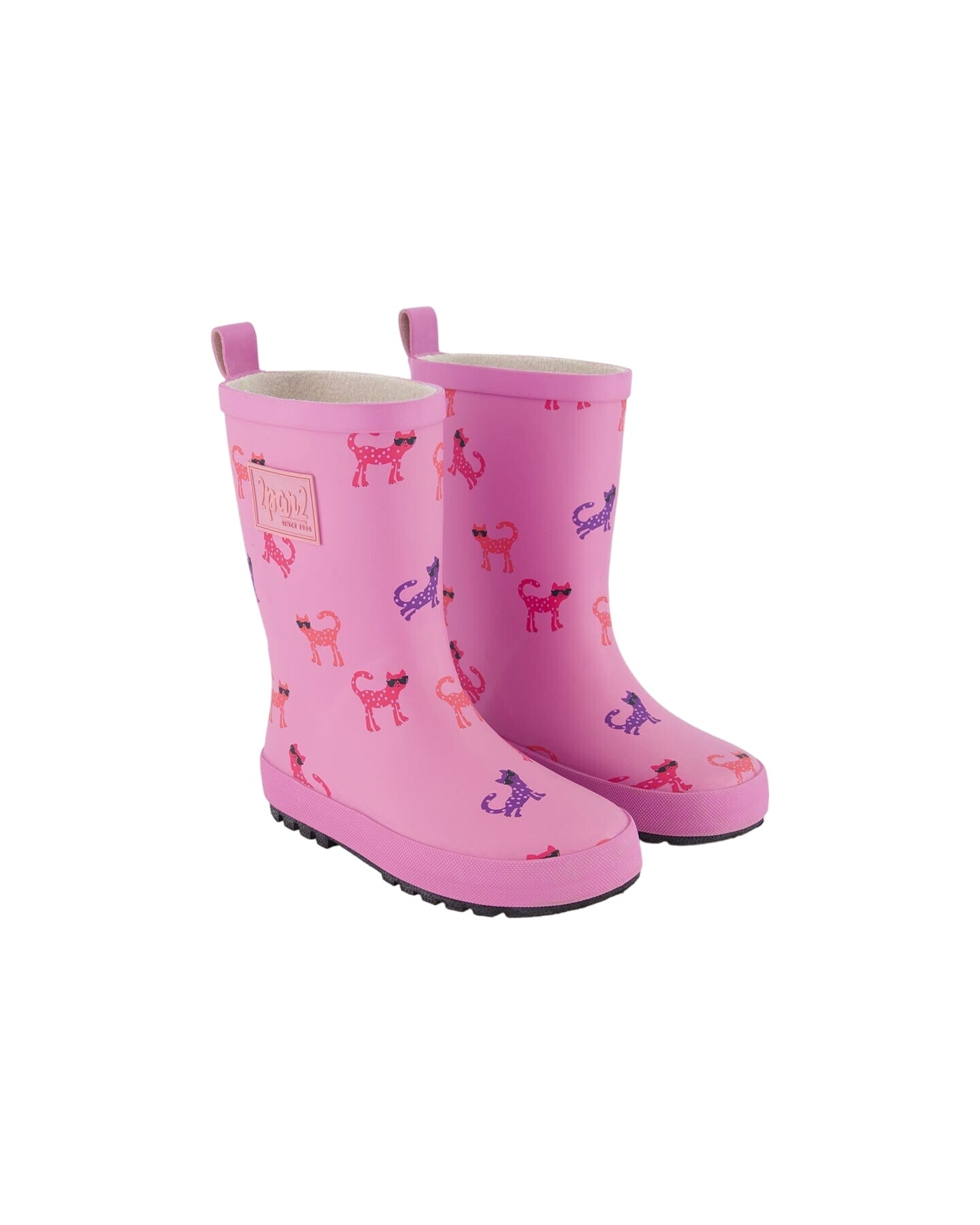 Rain Boots Pink Printed Sunglasses Cats