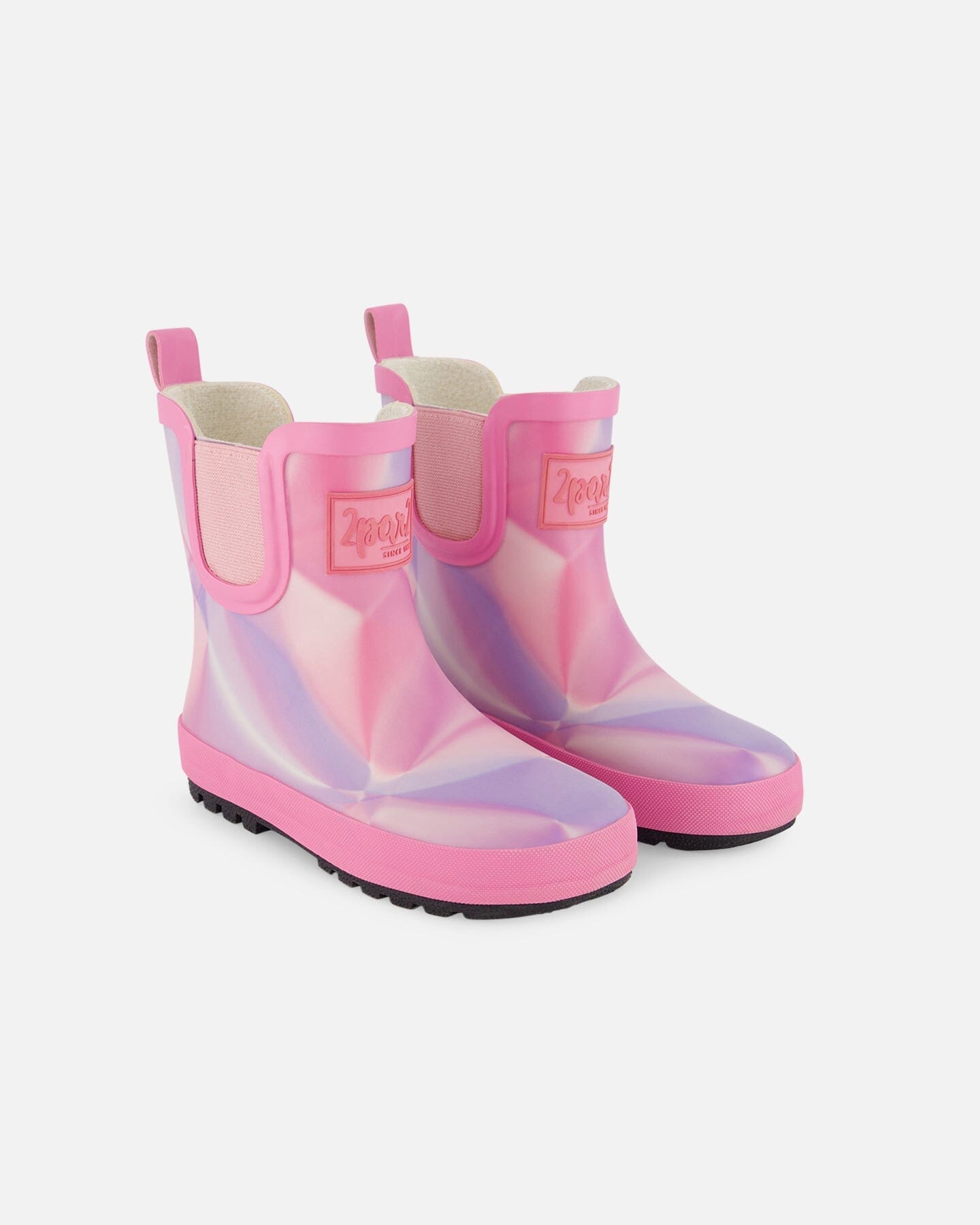 Short Rain Boots Printed Foil Pastel