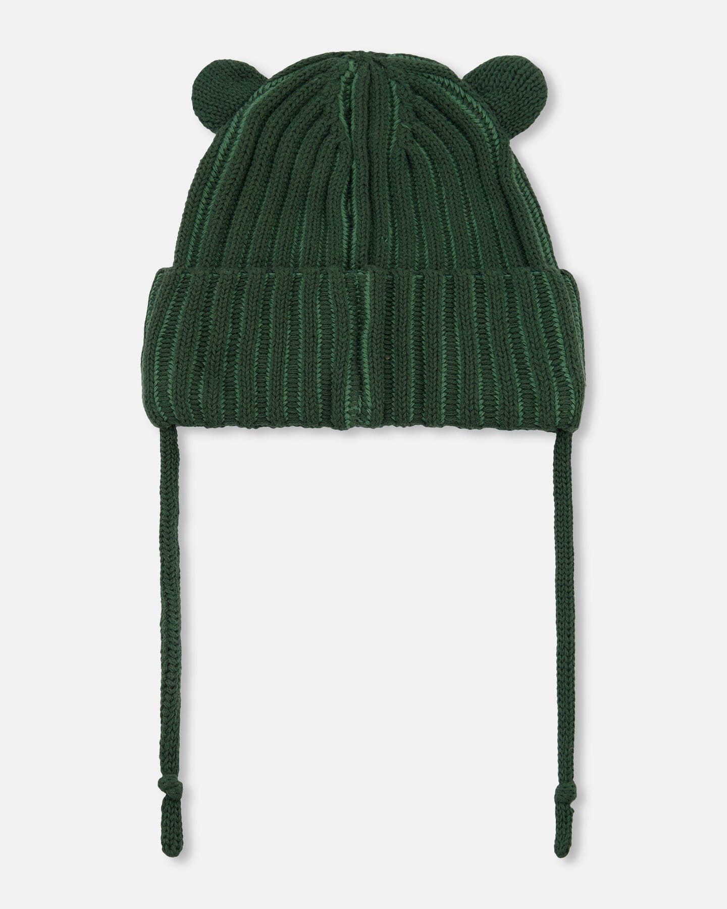 Baby Knit Hat With Ears Forest Green