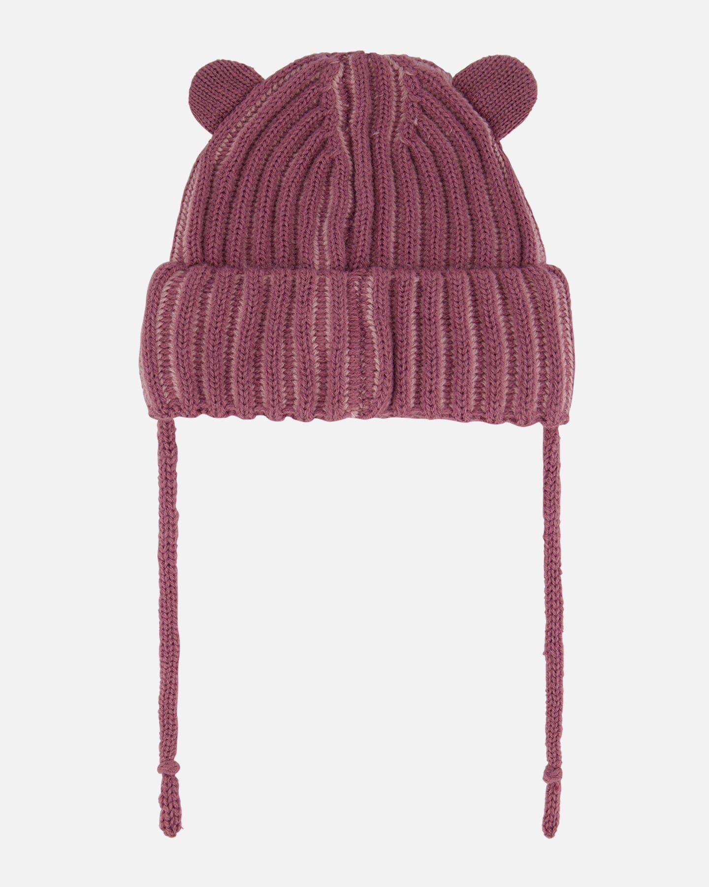 Baby Knit Hat With Ears Mauve