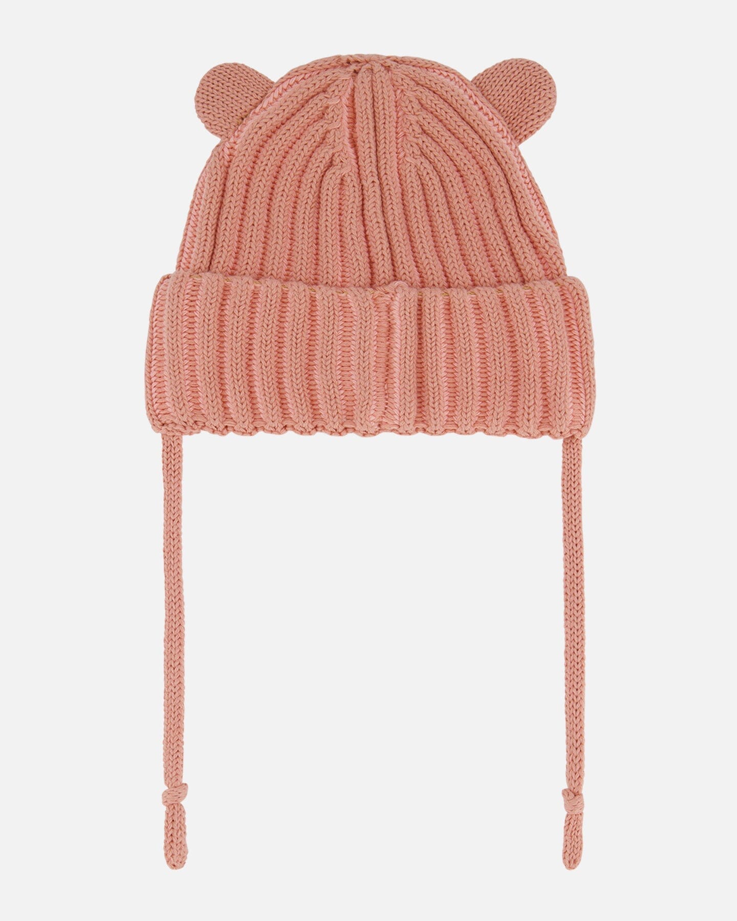 Baby Knit Hat With Ears Ash Rose