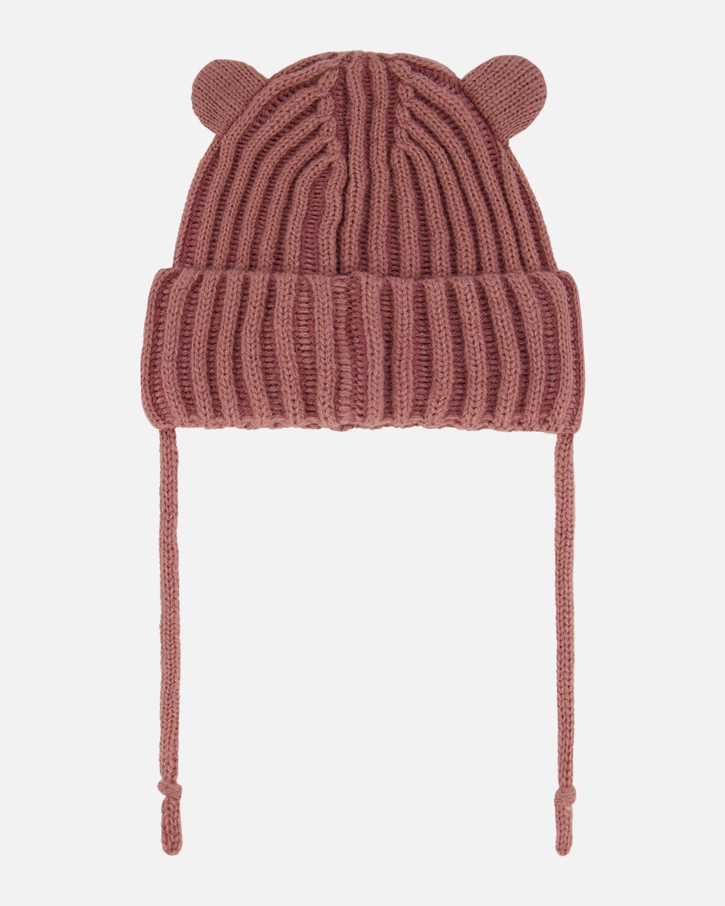 Baby Knit Hat With Ears Ancient Rose