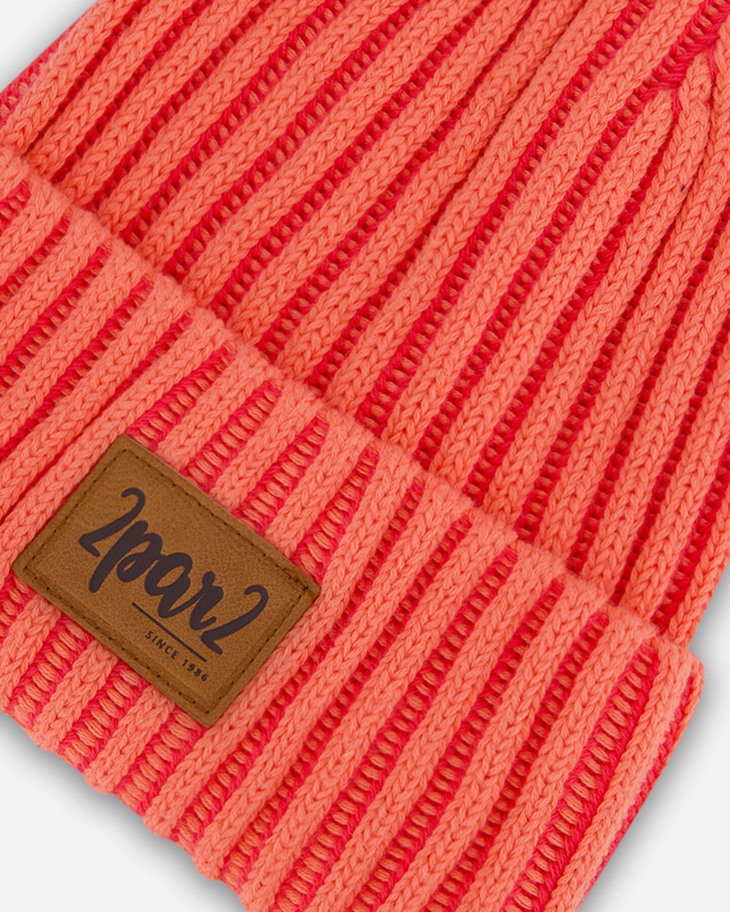 Solid Knit Hat Coral