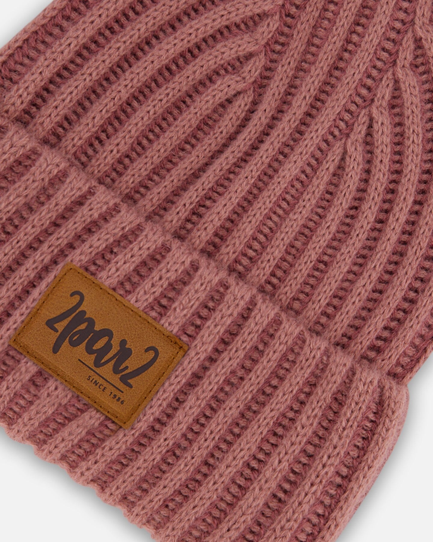 Solid Knit Hat Ancient Rose