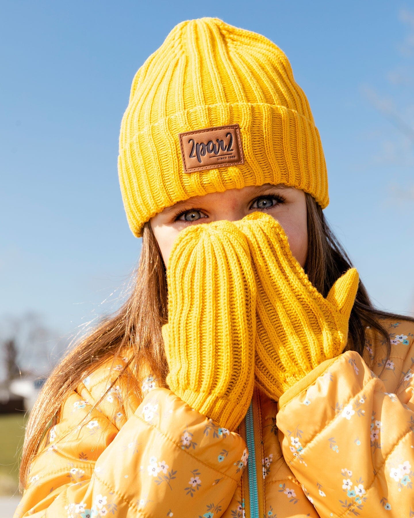 Knit Mittens Yellow