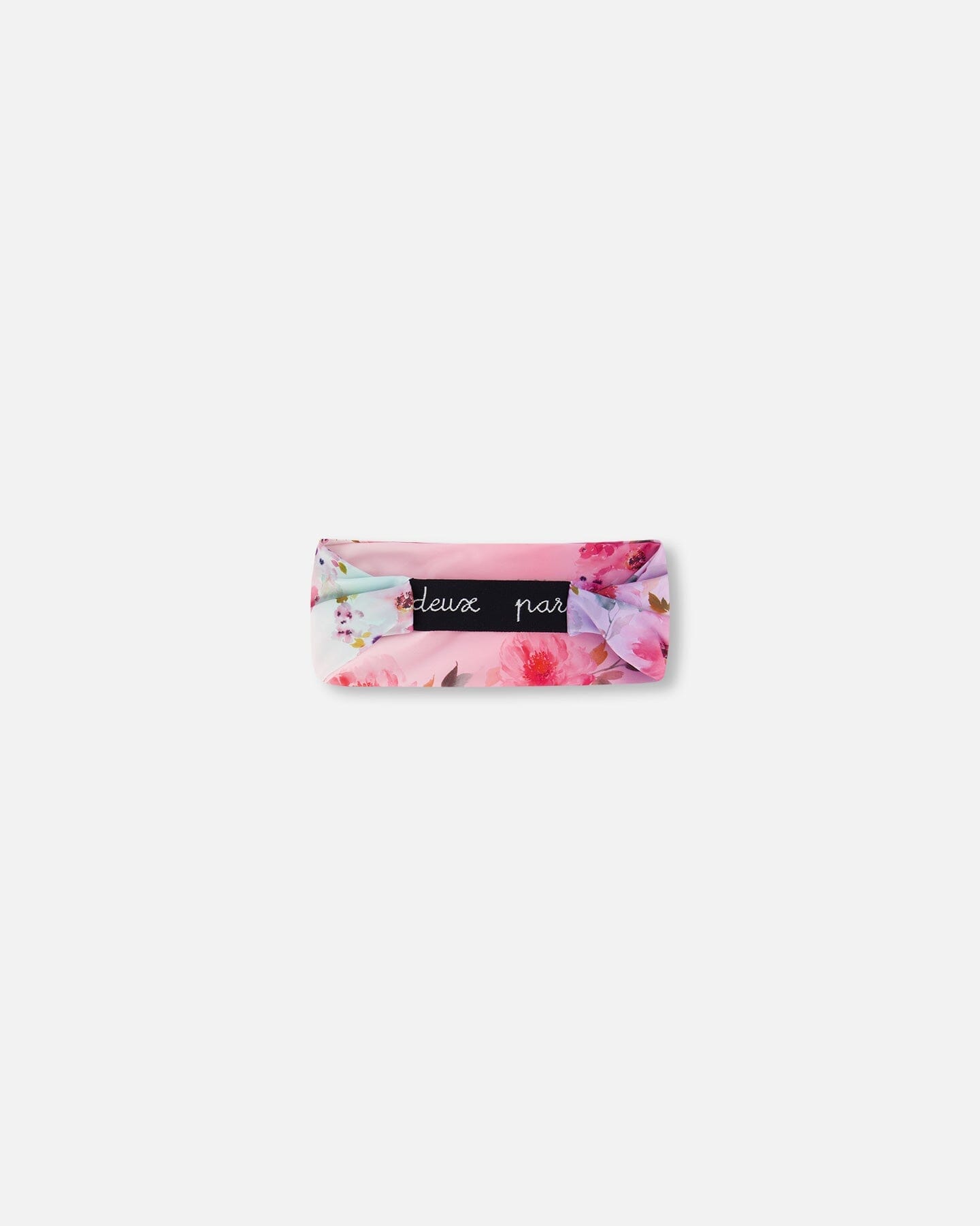 Athletic Headband Gradient Pink Printed Big Flowers