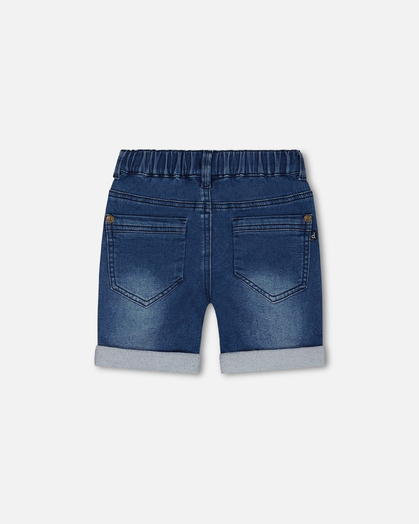 Dark Blue Stretch Denim Short