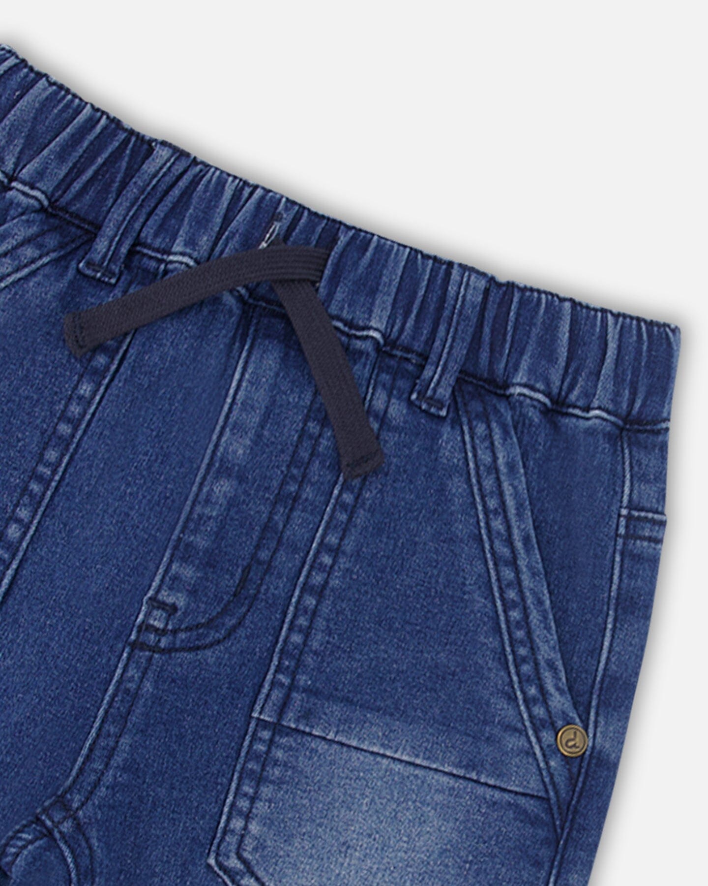 Dark Blue Stretch Denim Short