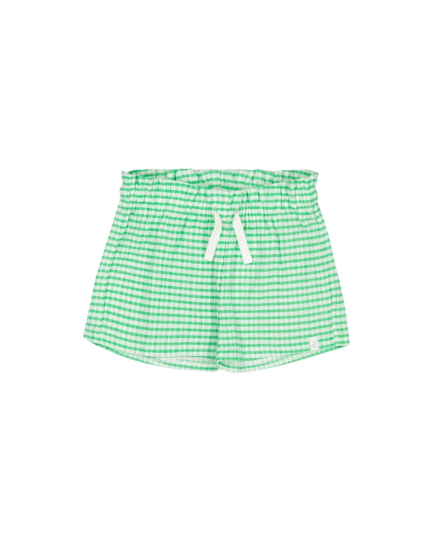 Crinkle Jersey Short Vichy Green