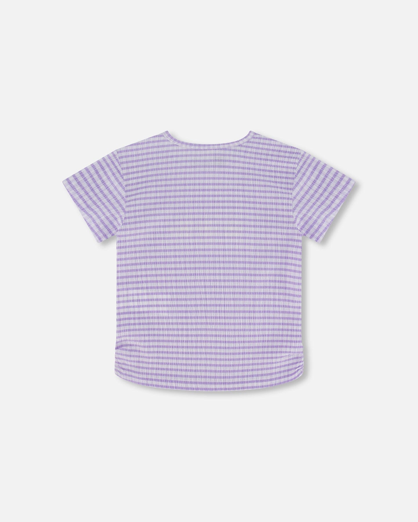 Crinkle Jersey Top With Flower Applique Vichy Lilac