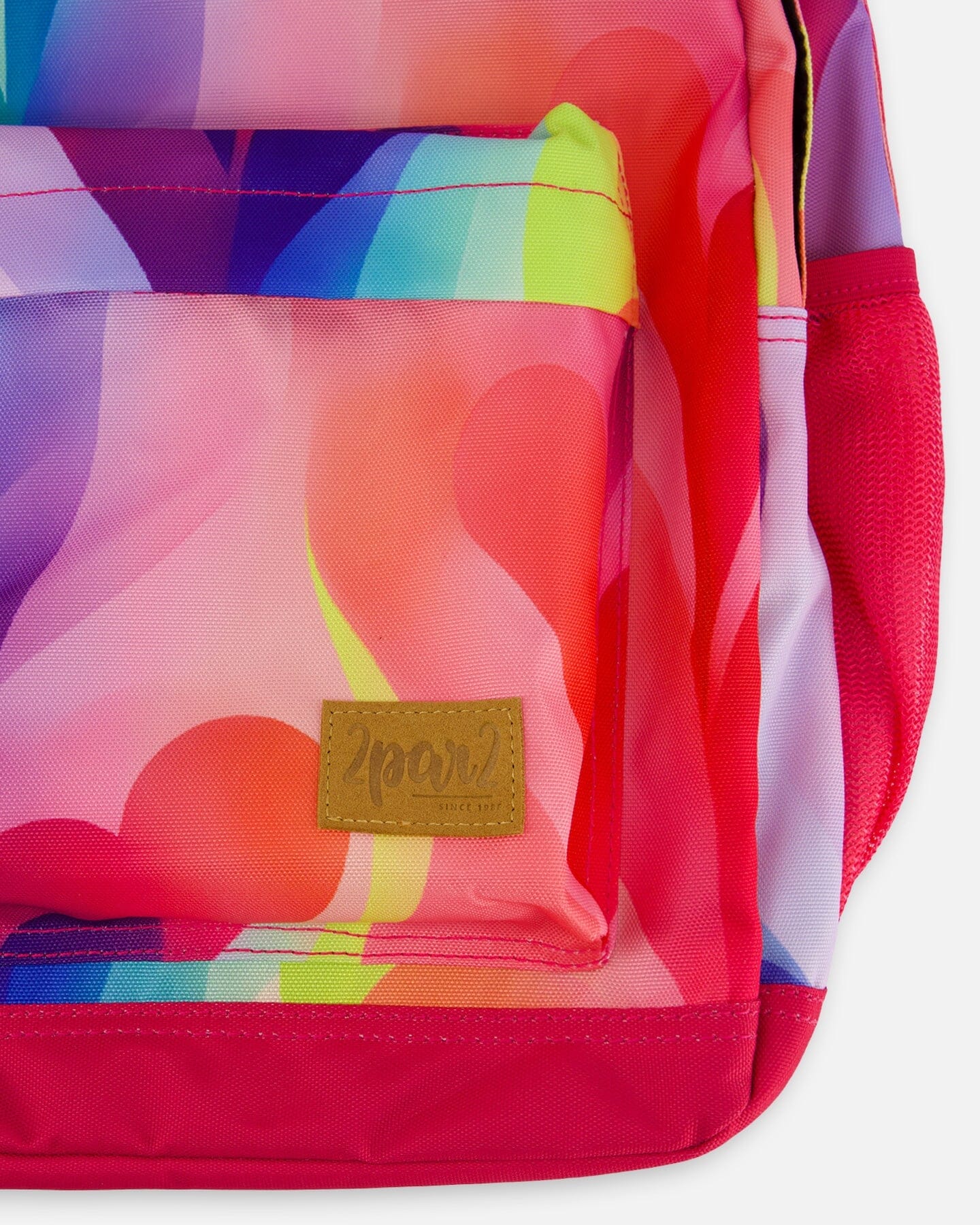 School Bag Printed Rainbow Heart