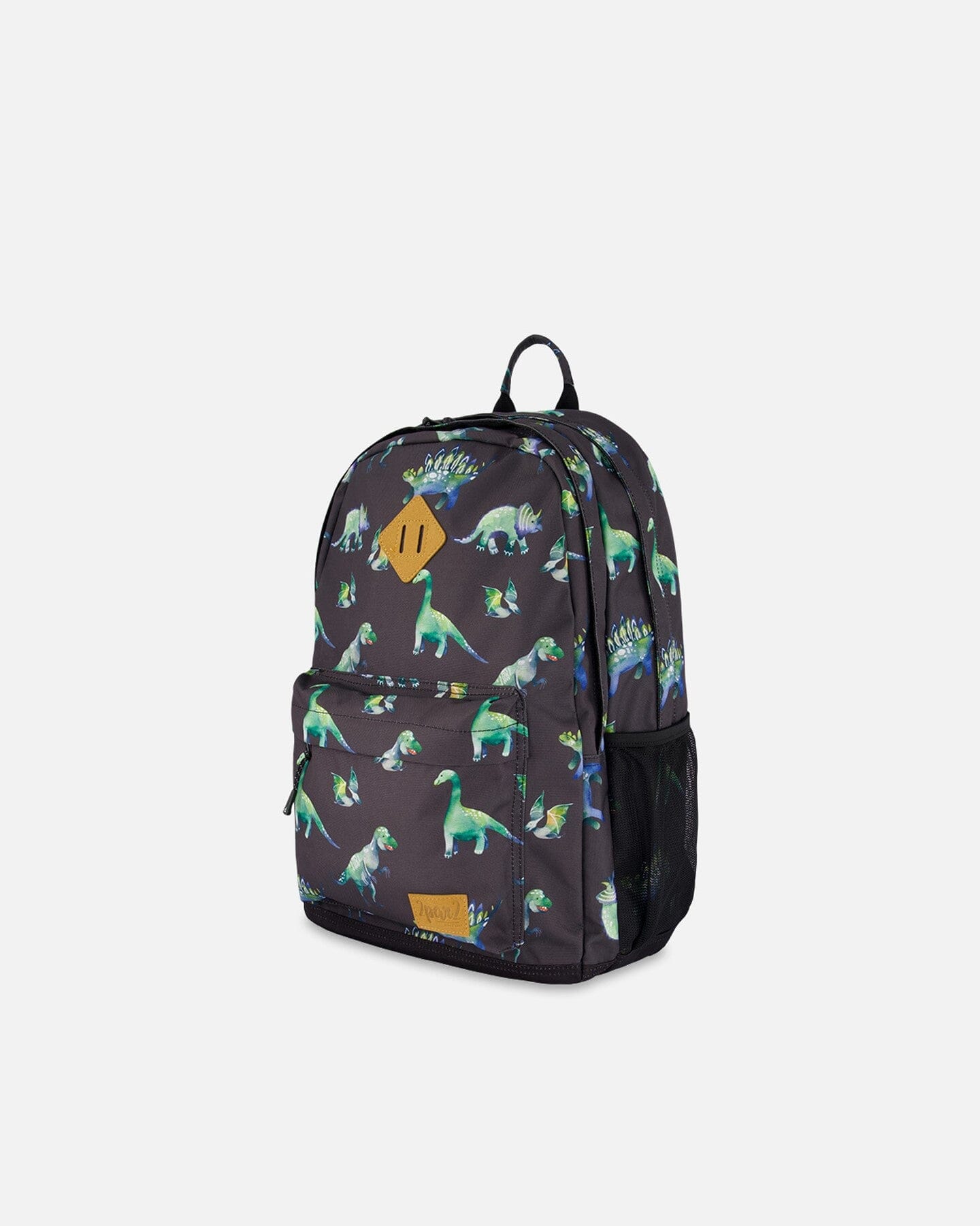 School Bag Grey Printed Dinosaurs