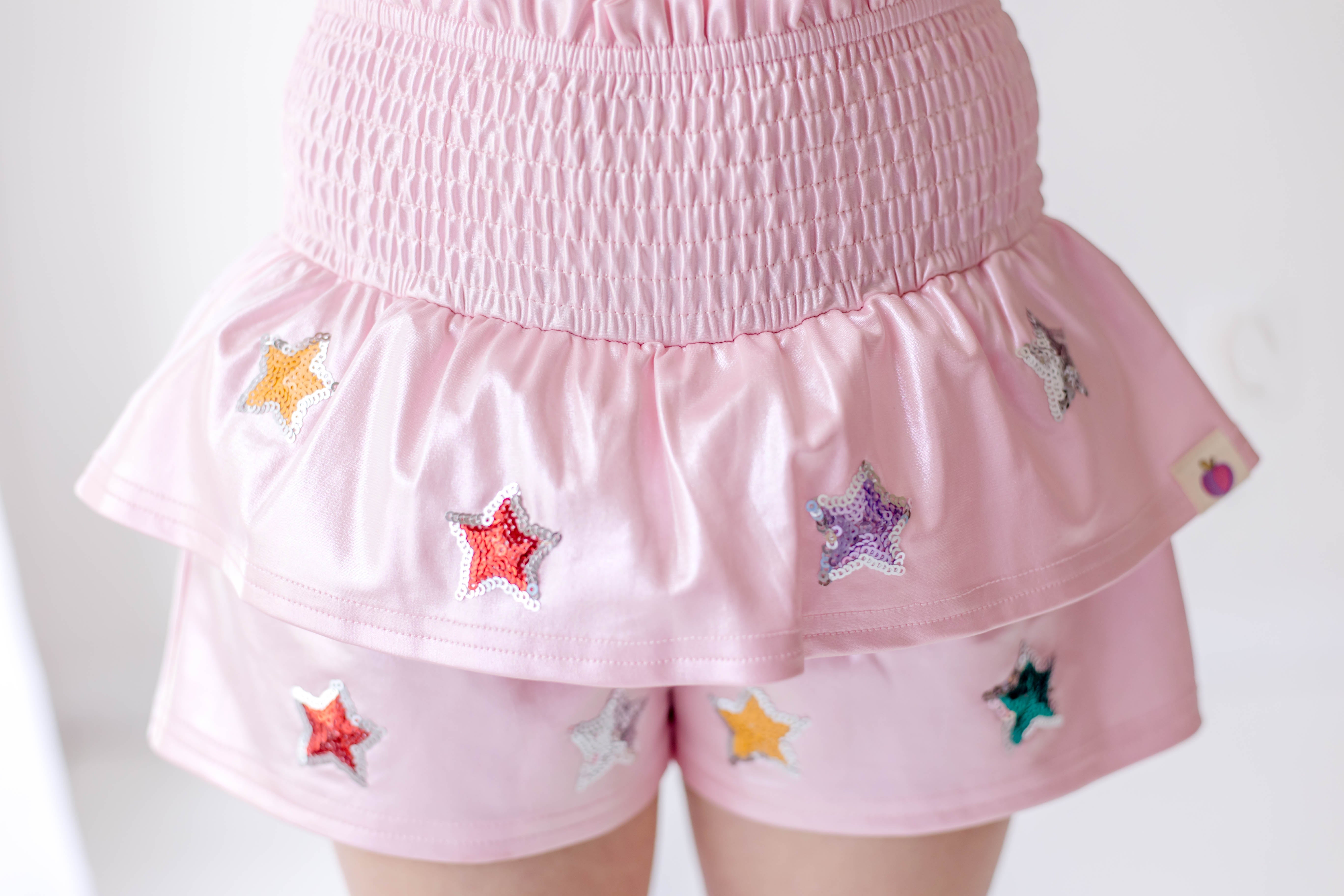 Flowy Metallic Shorts - Shooting Star (runs Small)