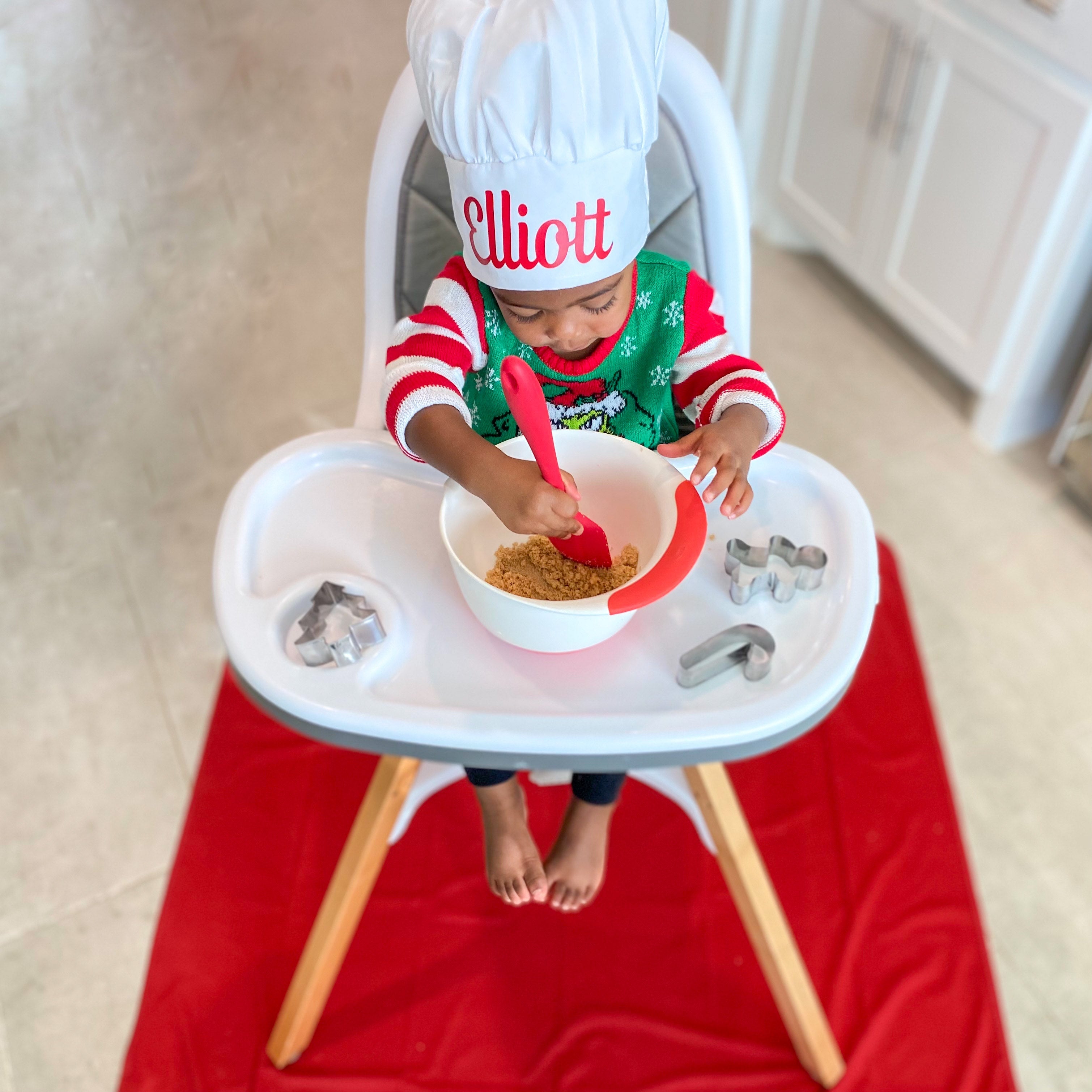 Solid Cranberry Minimalist Splash Mat - A Waterproof Catch-all For Highchair Spills And More!