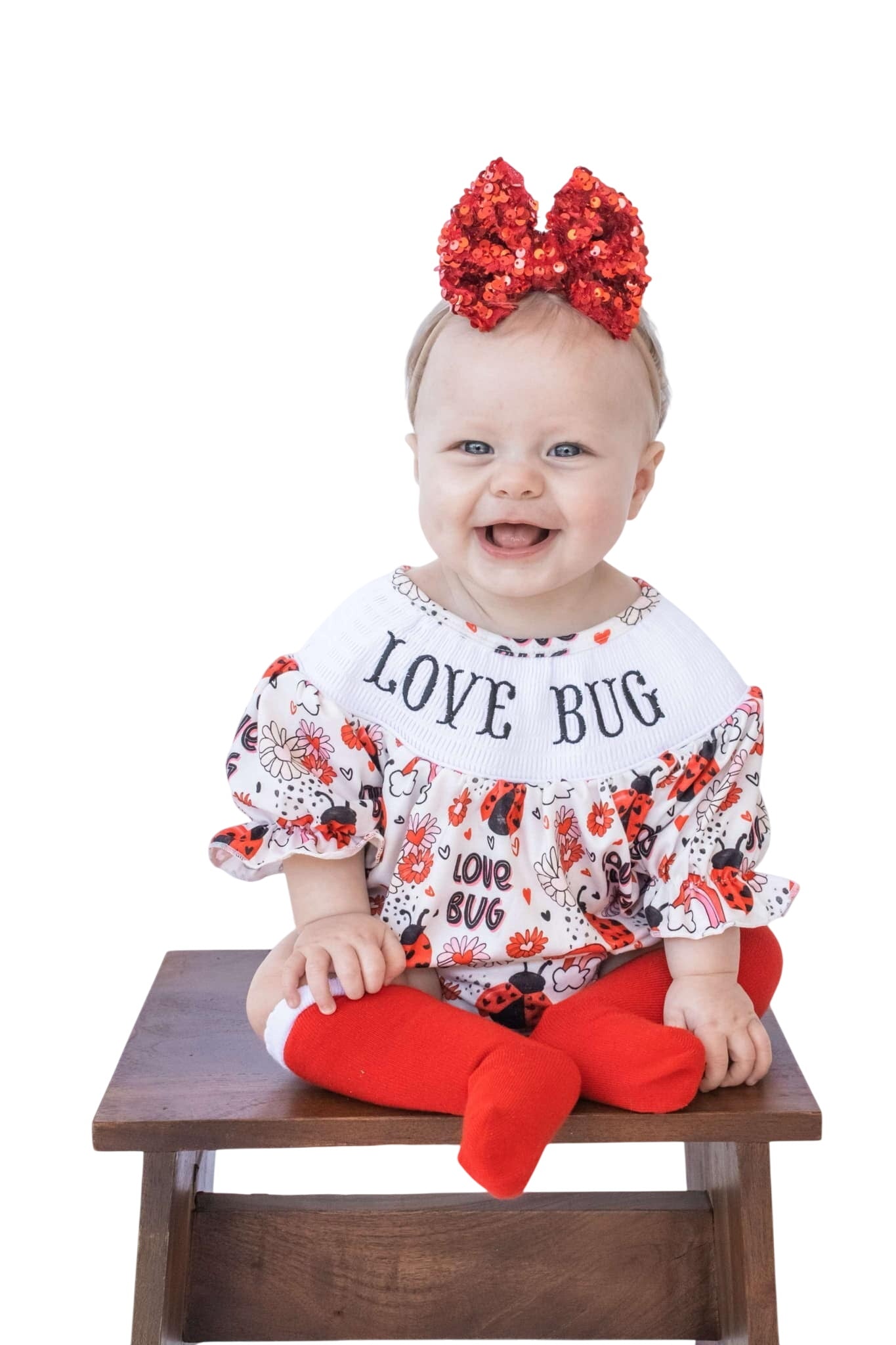 Smocked Love Bug Romper
