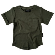 Bamboo Ribbed Pocket Tee - Hunter