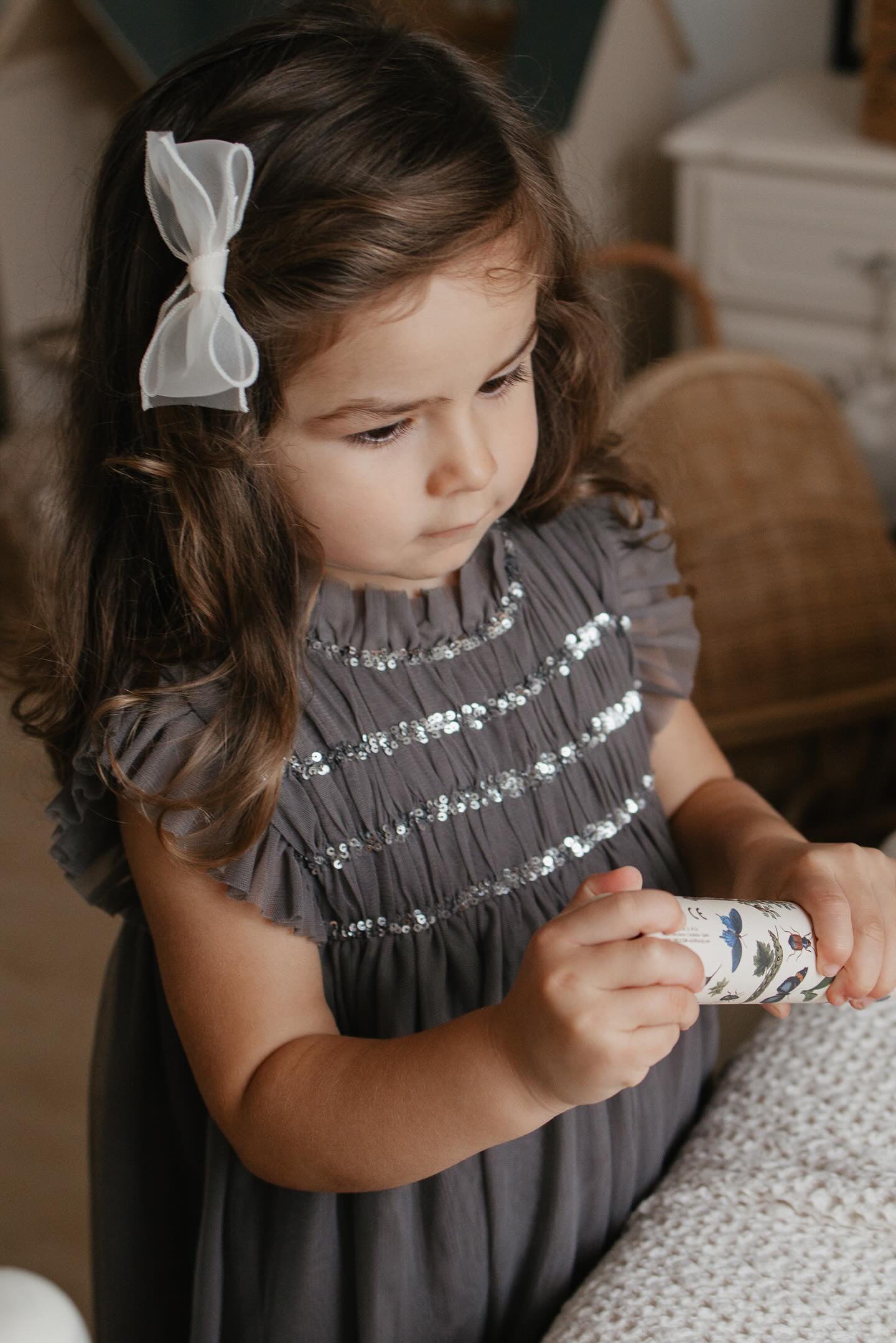 Scarlett | Cotton Tulle Dress | Sleet Gray