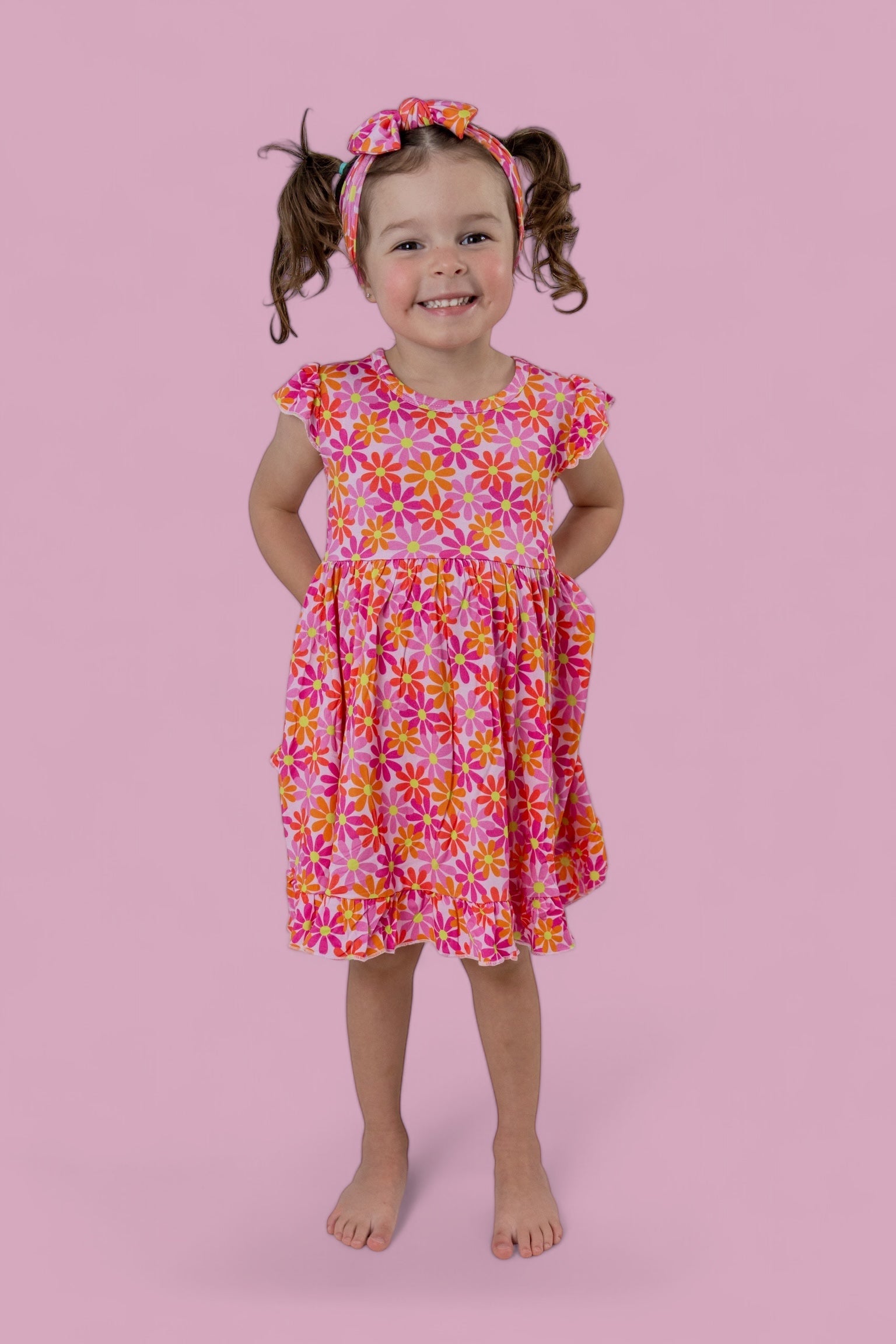 Petal Power Dream Cap Sleeve Ruffle Dress