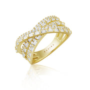 Rachel Criss-cross Pave Ring