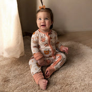 Pumpkin Spice (convertible Zip Footies)