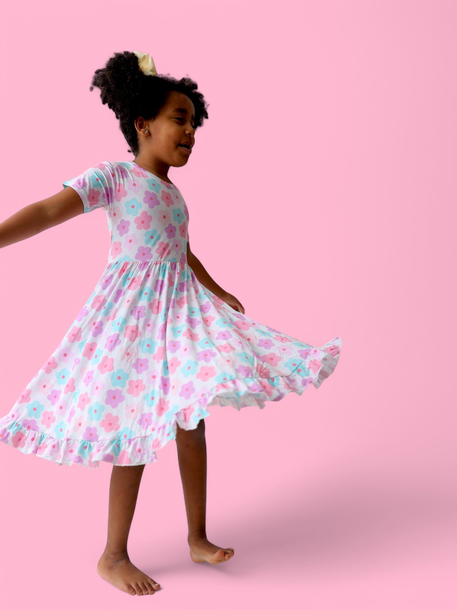 Violet Fields Dream Ruffle Dress