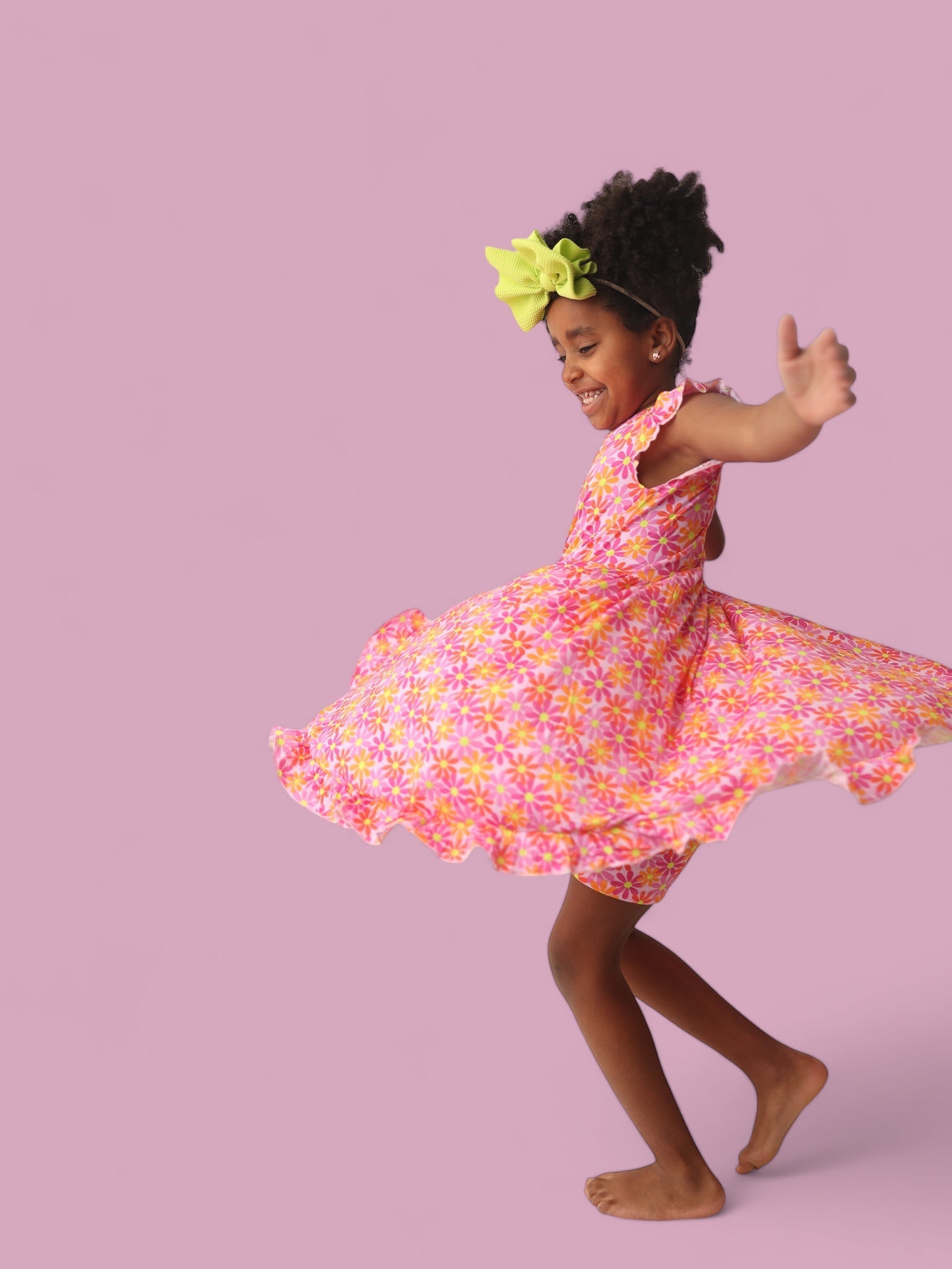 Petal Power Dream Cap Sleeve Ruffle Dress