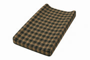 Green Plaid Changing Pad Cover