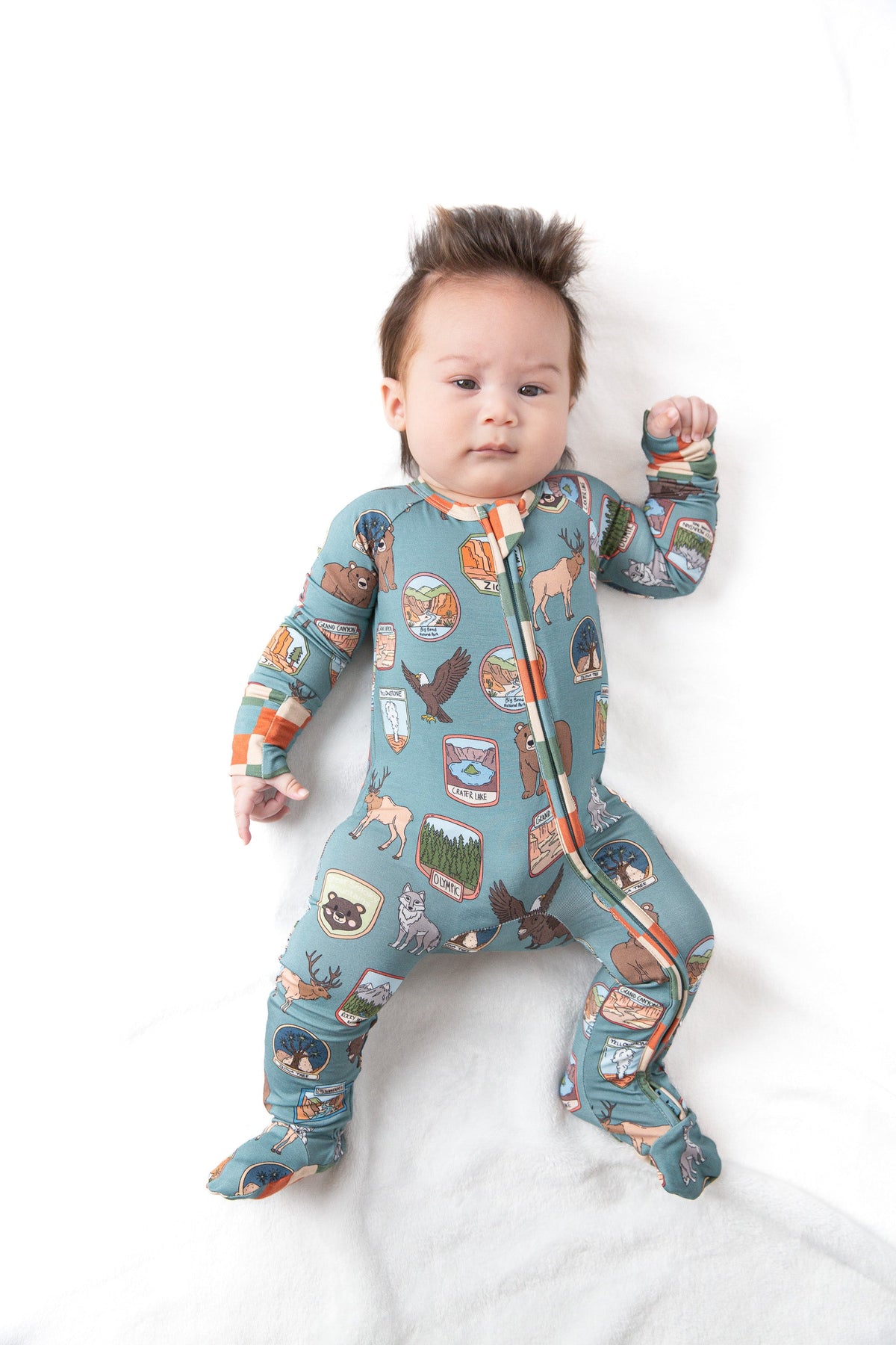 My First National Parks Adventure Double Zip Onesie | Wildlife Baby Outfit |