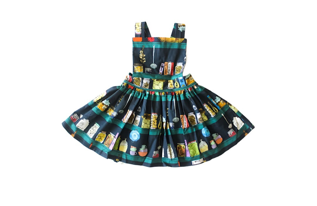 Girls Pinafore Dress In Canning