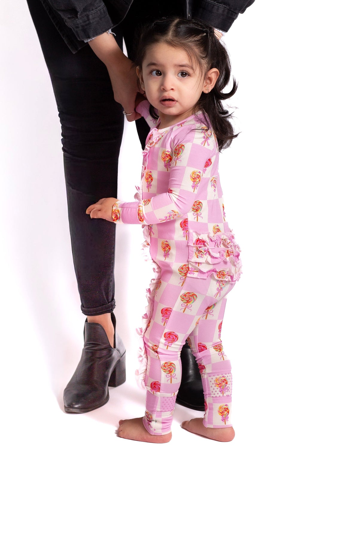 My First Lollipop Bamboo Onesie: Buttery Soft Pink Romper