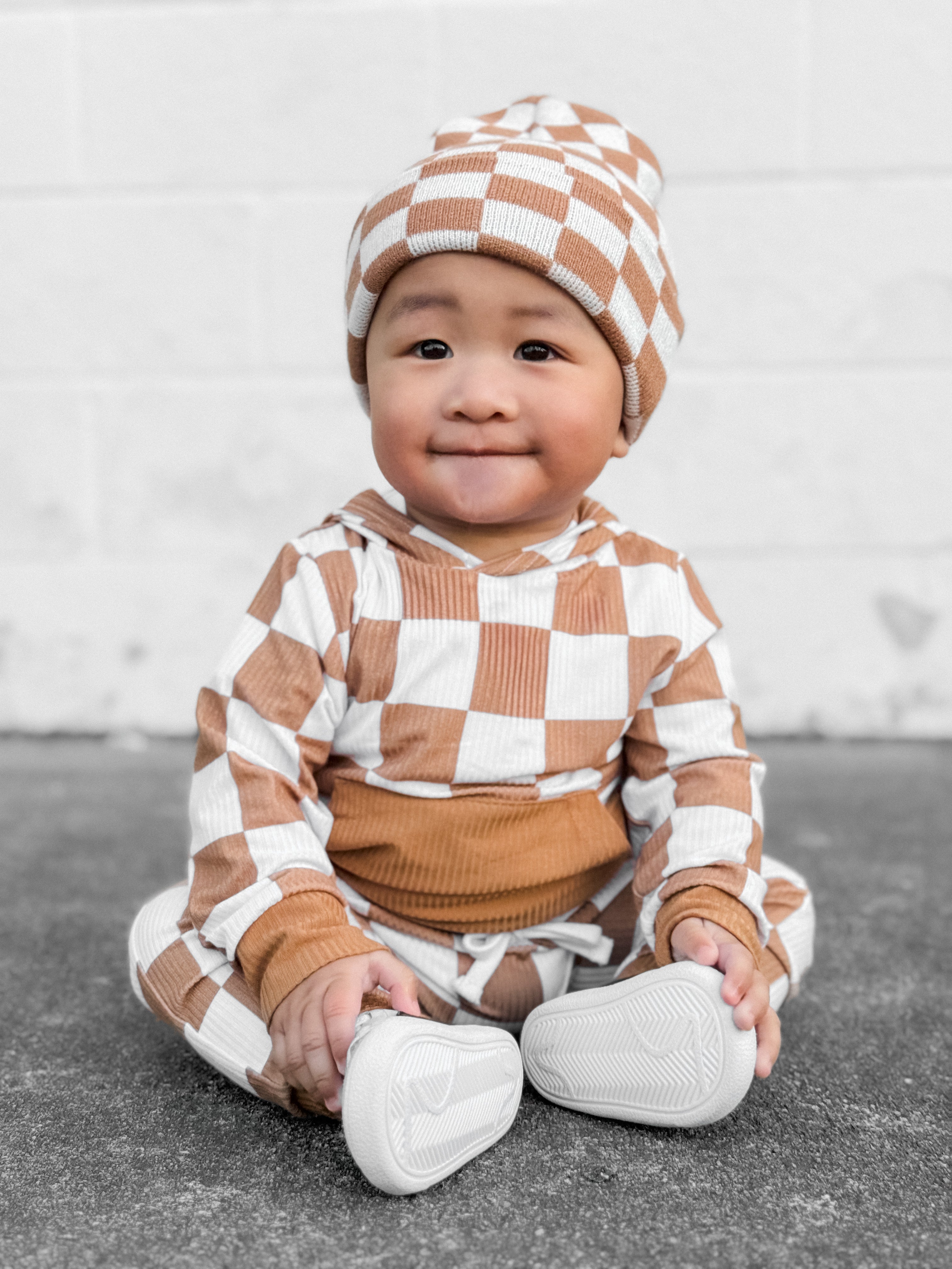 Camel Check Infant Beanie