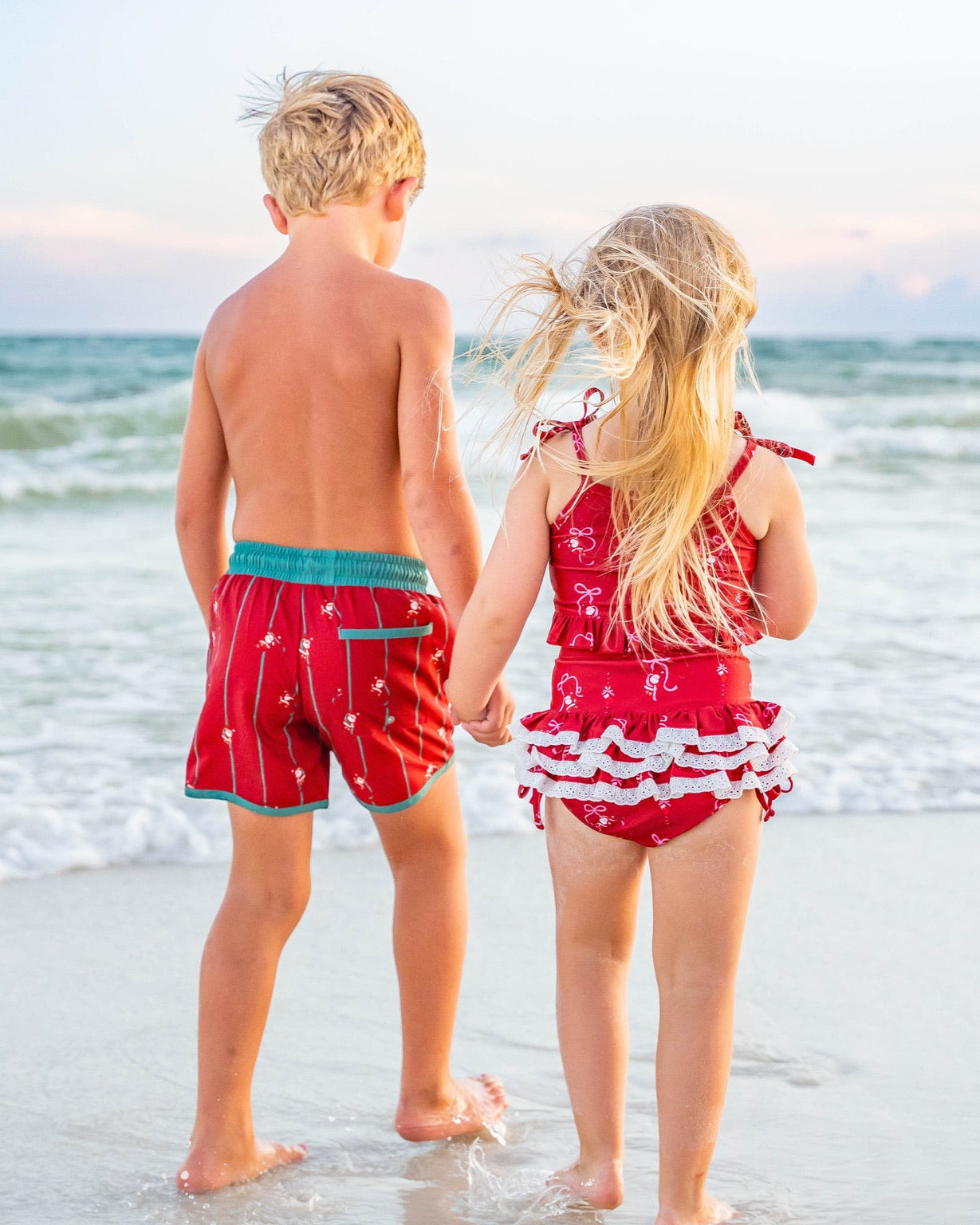 *preorder* Santa's Sleigh Bows High Waisted Bikini