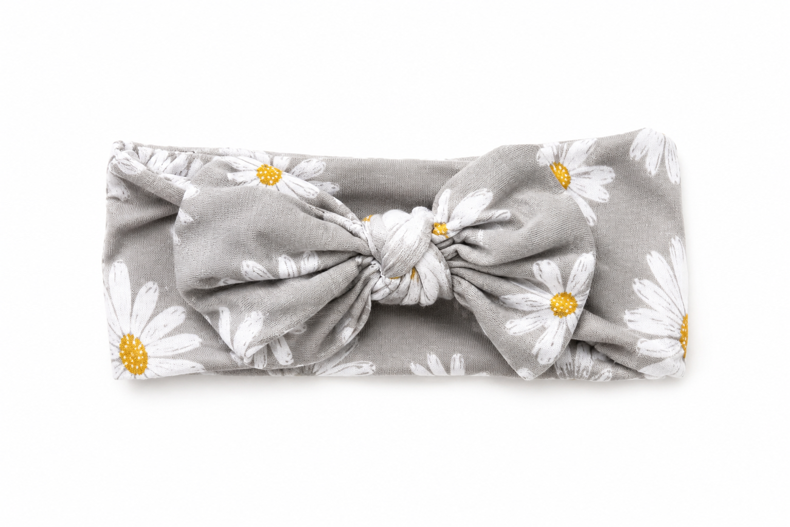 Sage Daisy Floral Bamboo Bow
