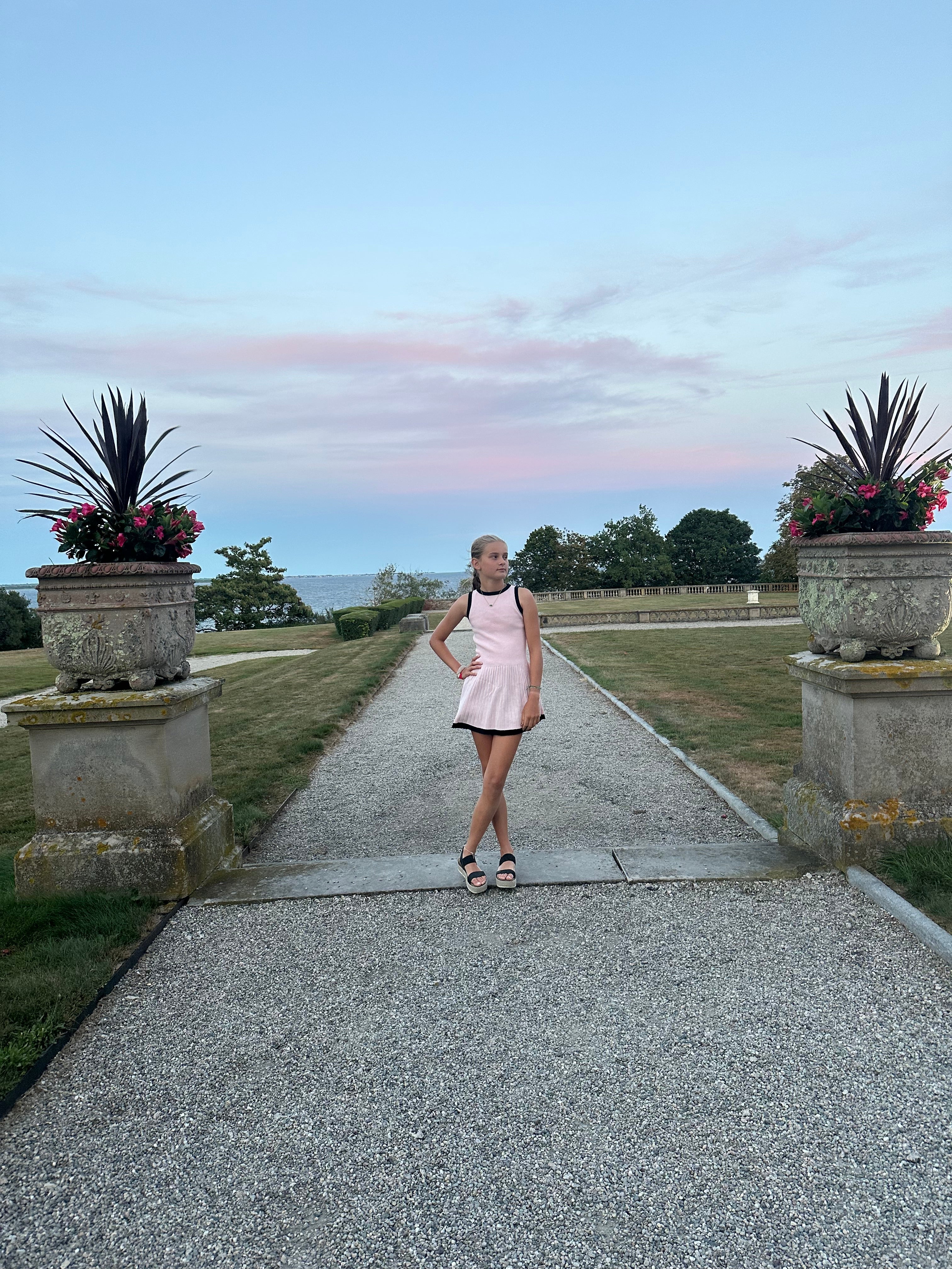 Aa Pink Sweater Knit Dress