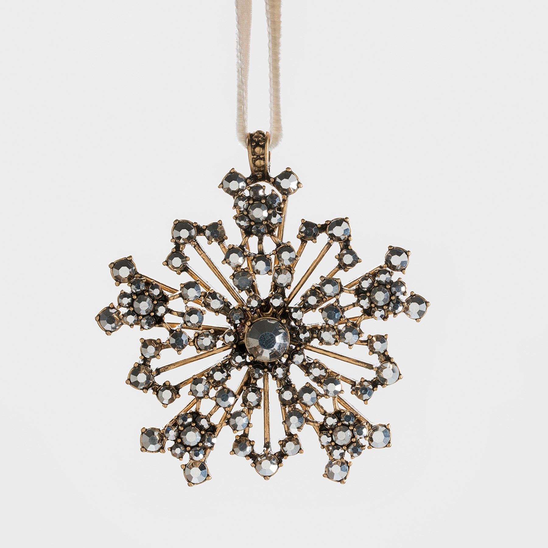 Sparkle Snowflake Ornament, Gold Ox