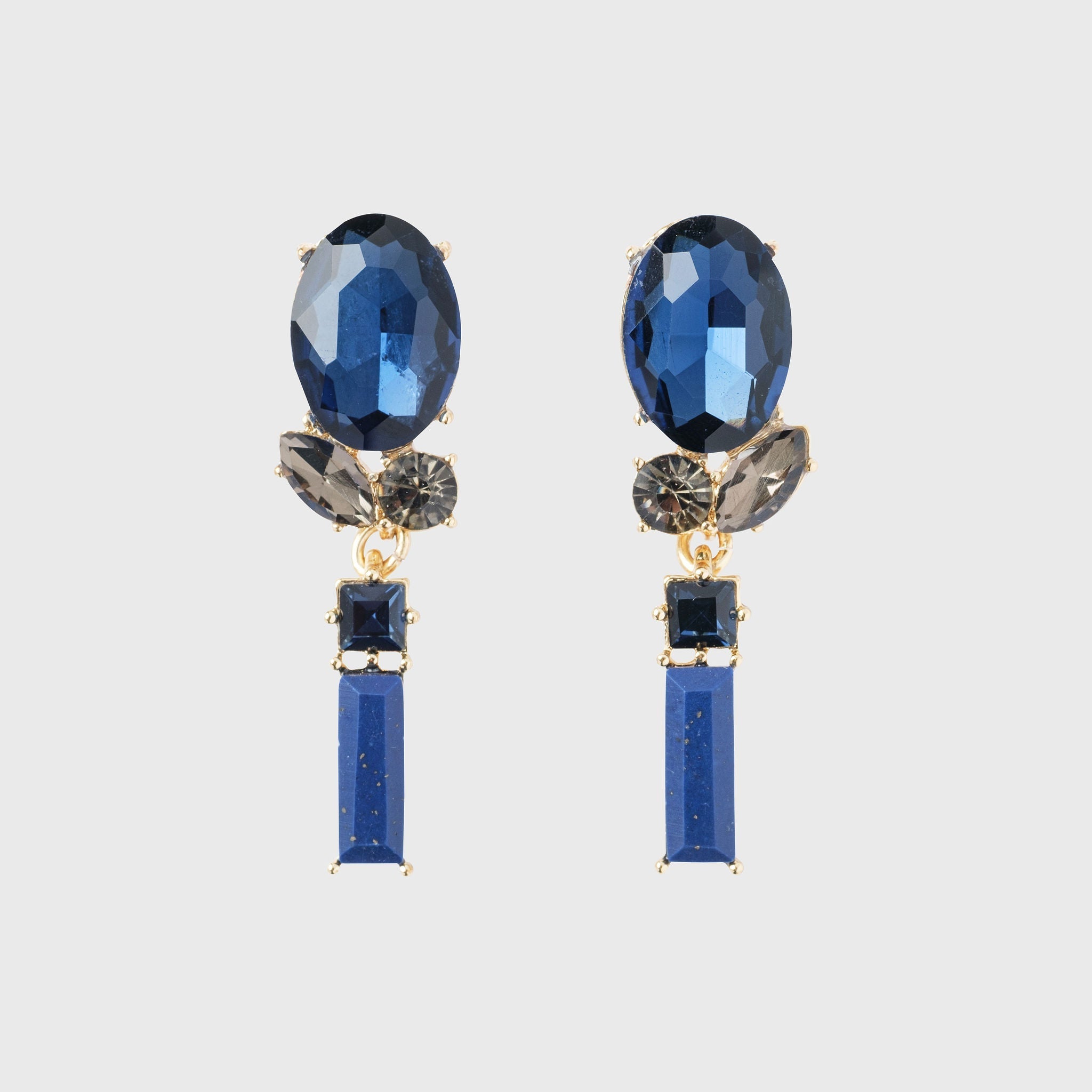 Rosebud Earrings, Lapis Lazuli