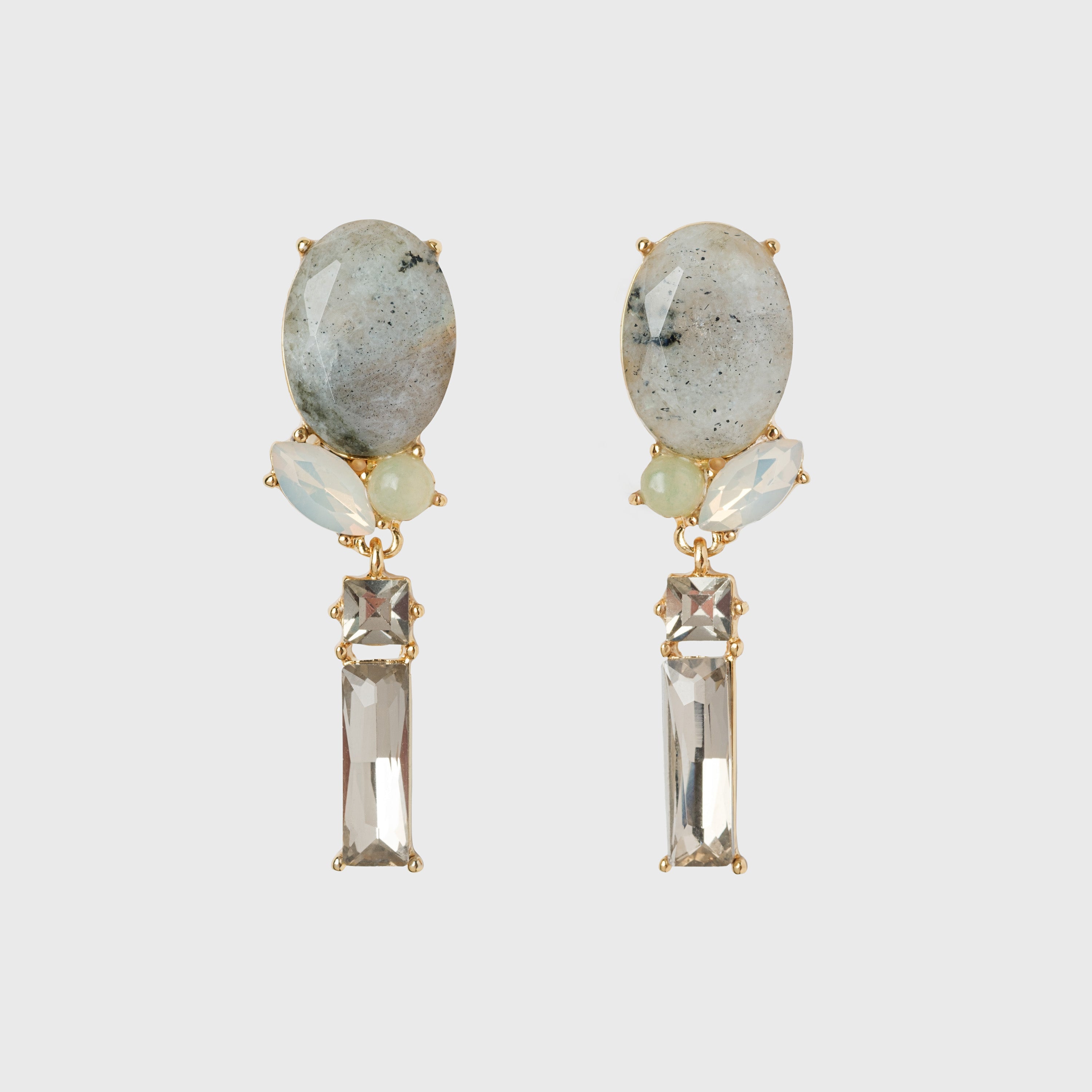 Rosebud Earrings, Labradorite