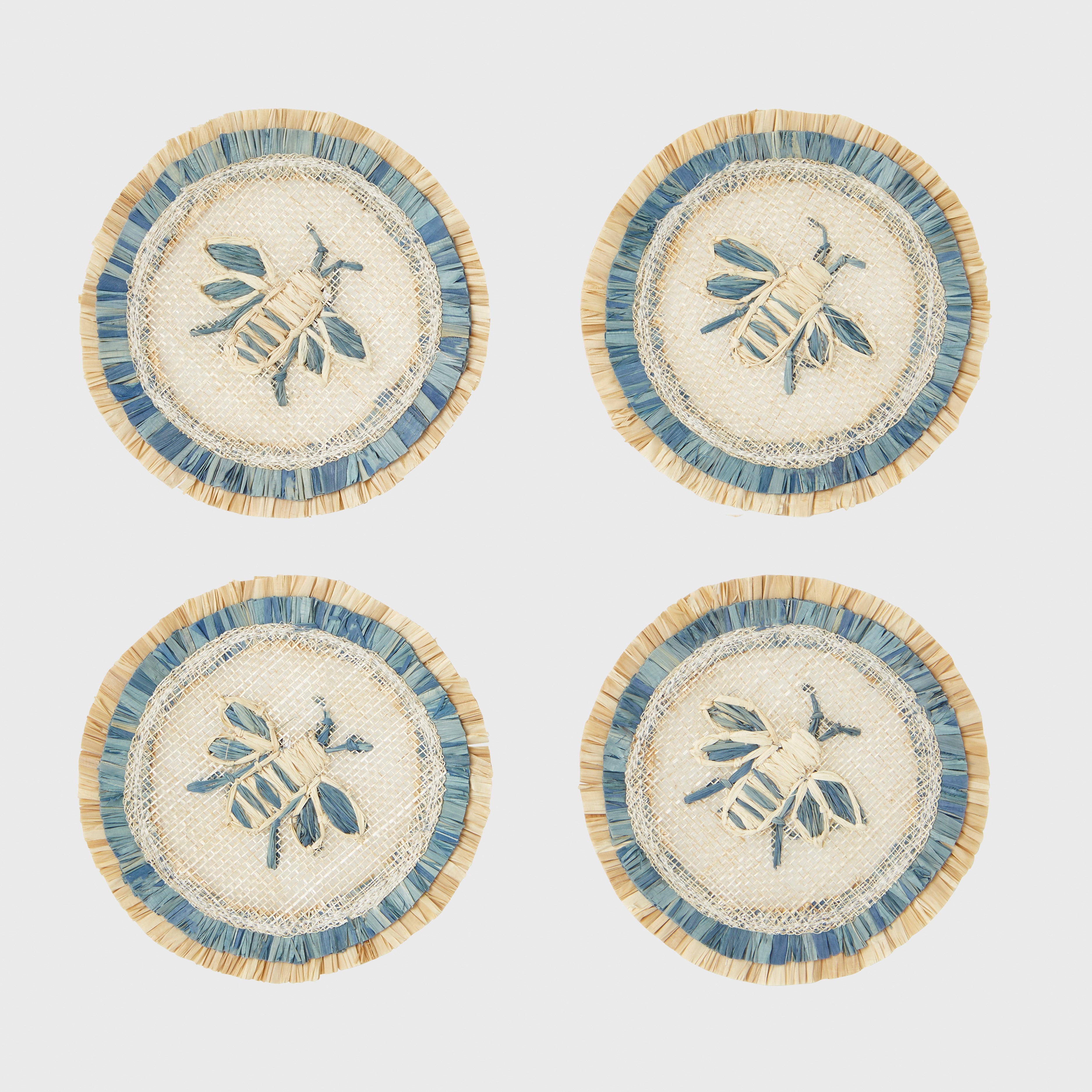 Bee Straw Coasters