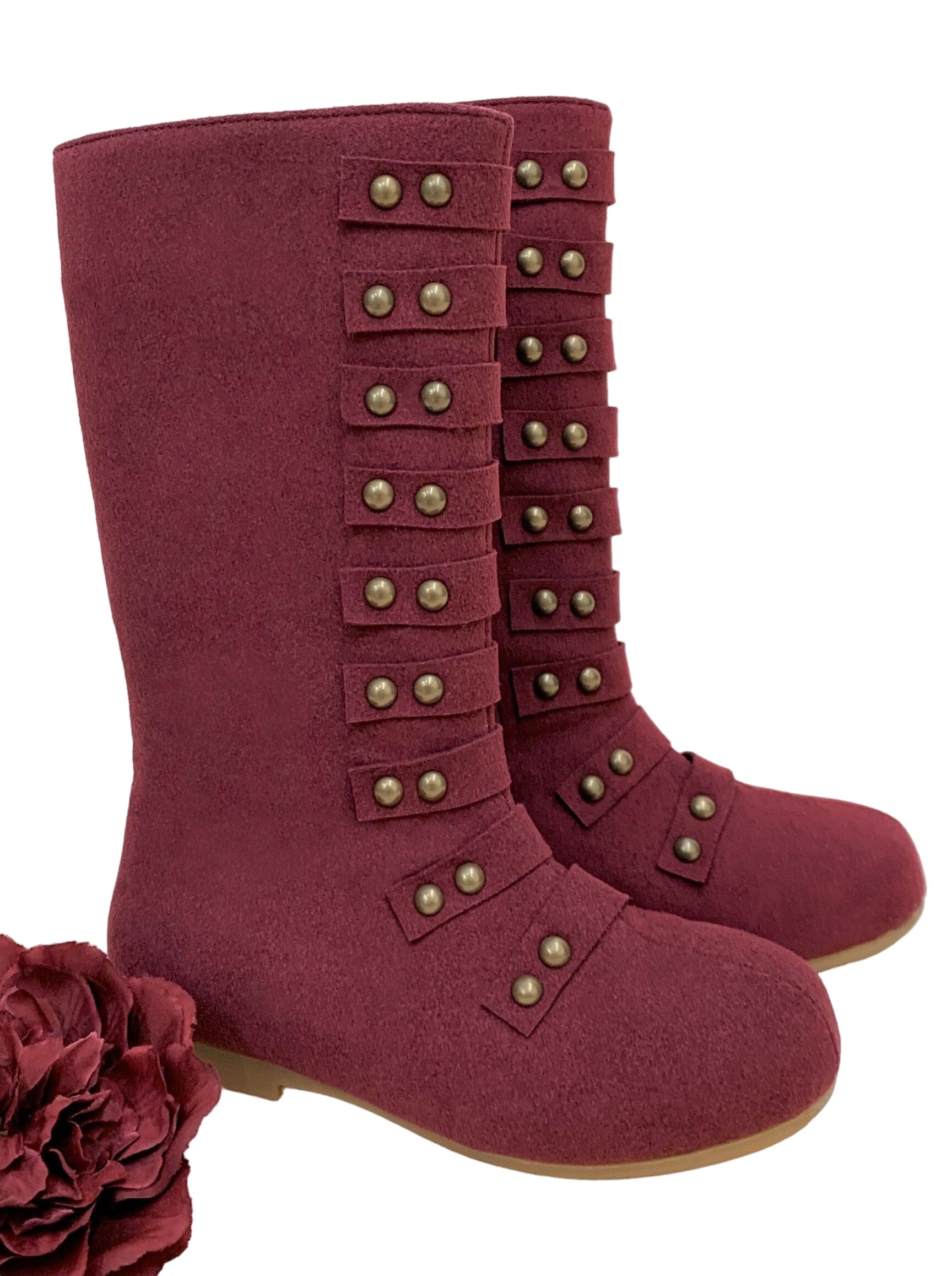 Military Style Studded Boots  By Liv And Mia