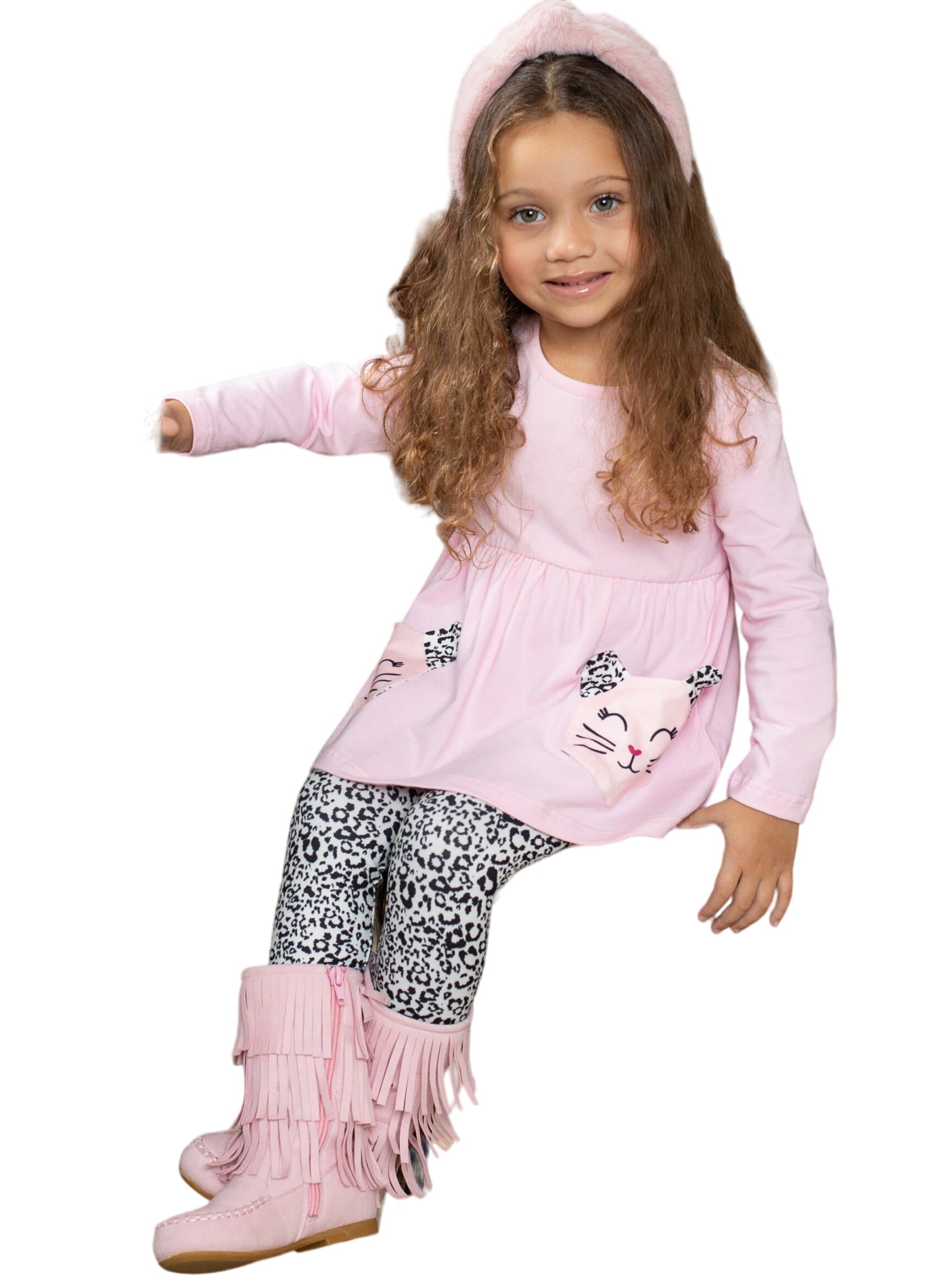 Cutest Kitty Kat Tunic And Leopard Legging Set