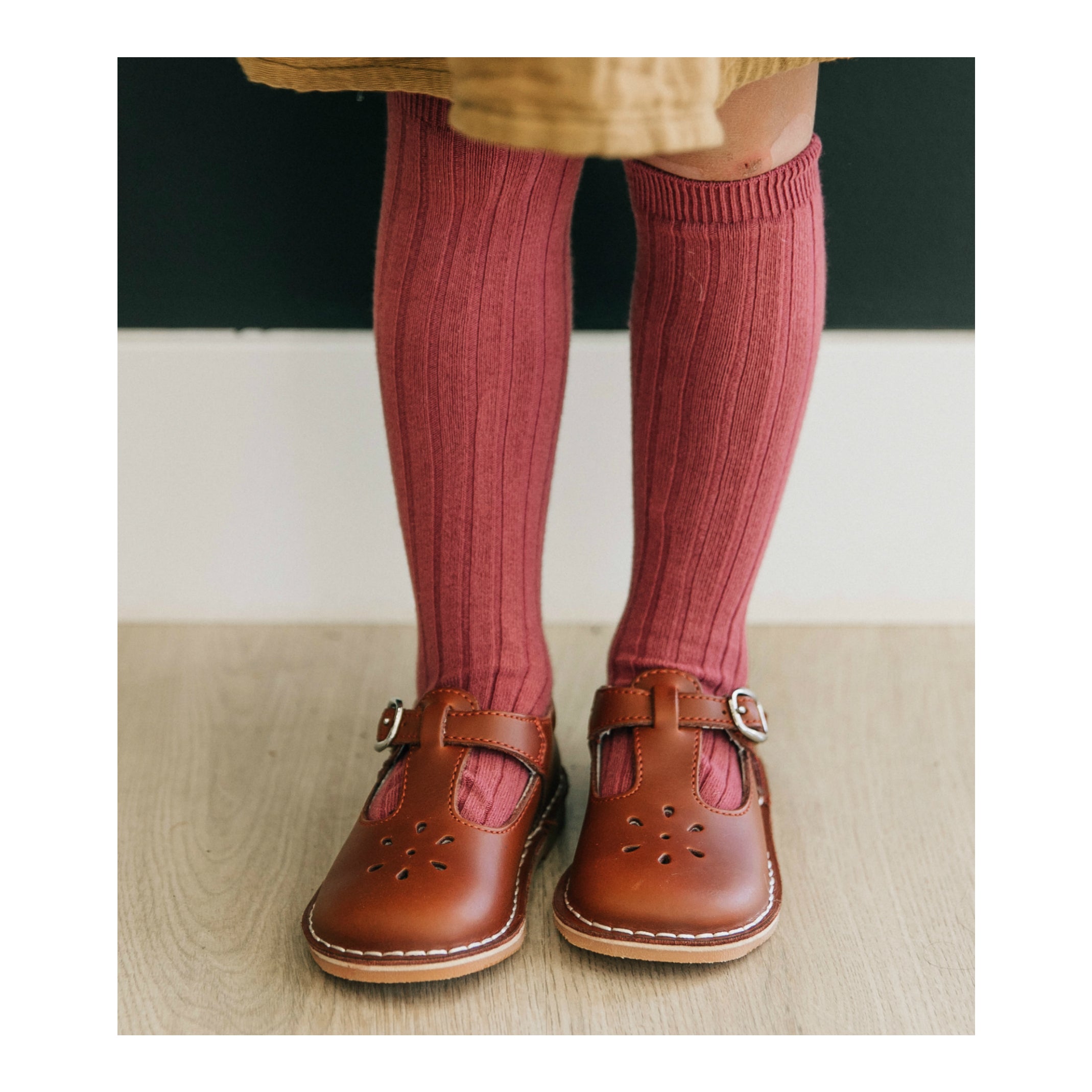 Joy Waxed Leather T-strap Mary Jane