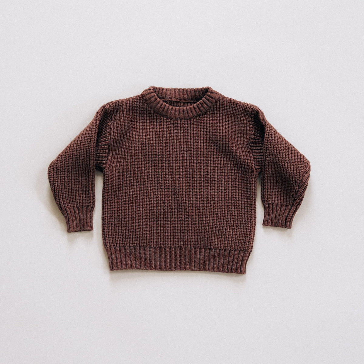 Chocolate Brown Knit Pullover Sweater- Child
