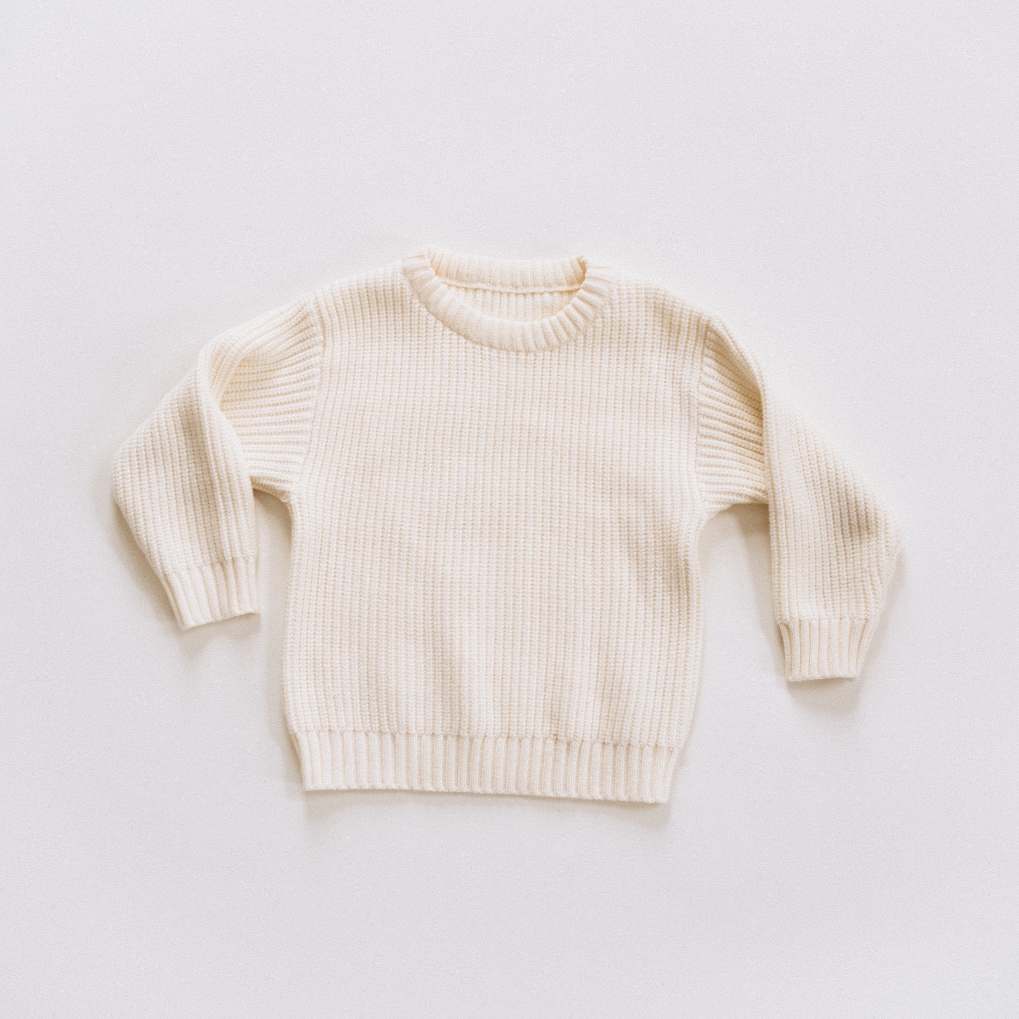 Oatmeal Knit Pullover Sweater- Child