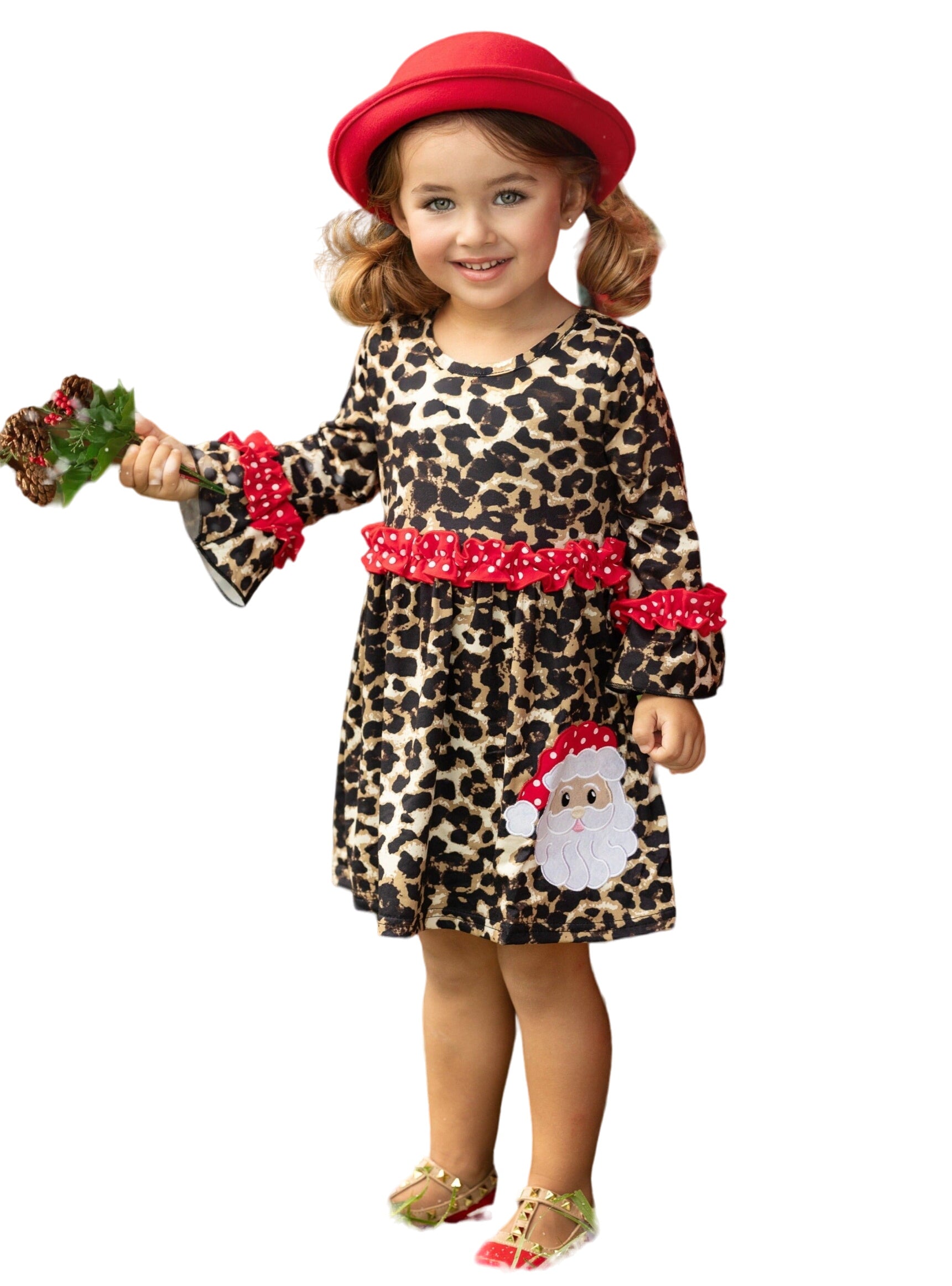 Wild For Santa Leopard Print Dress