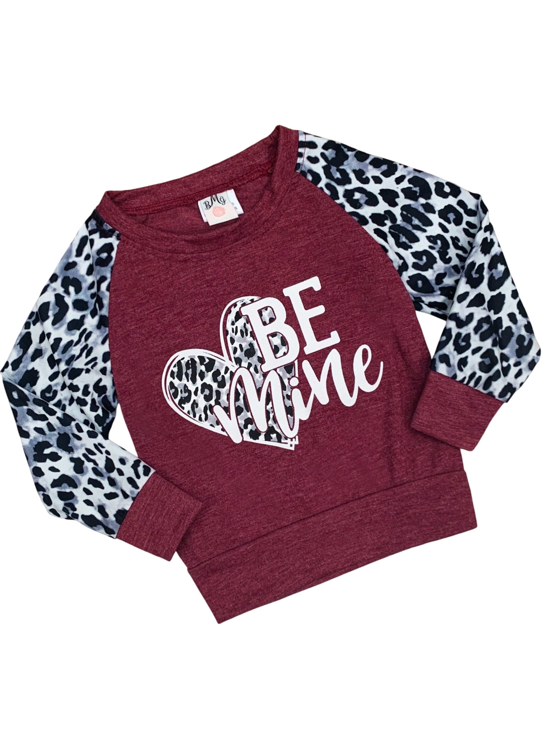 Be Mine Leopard Print Sleeve Top