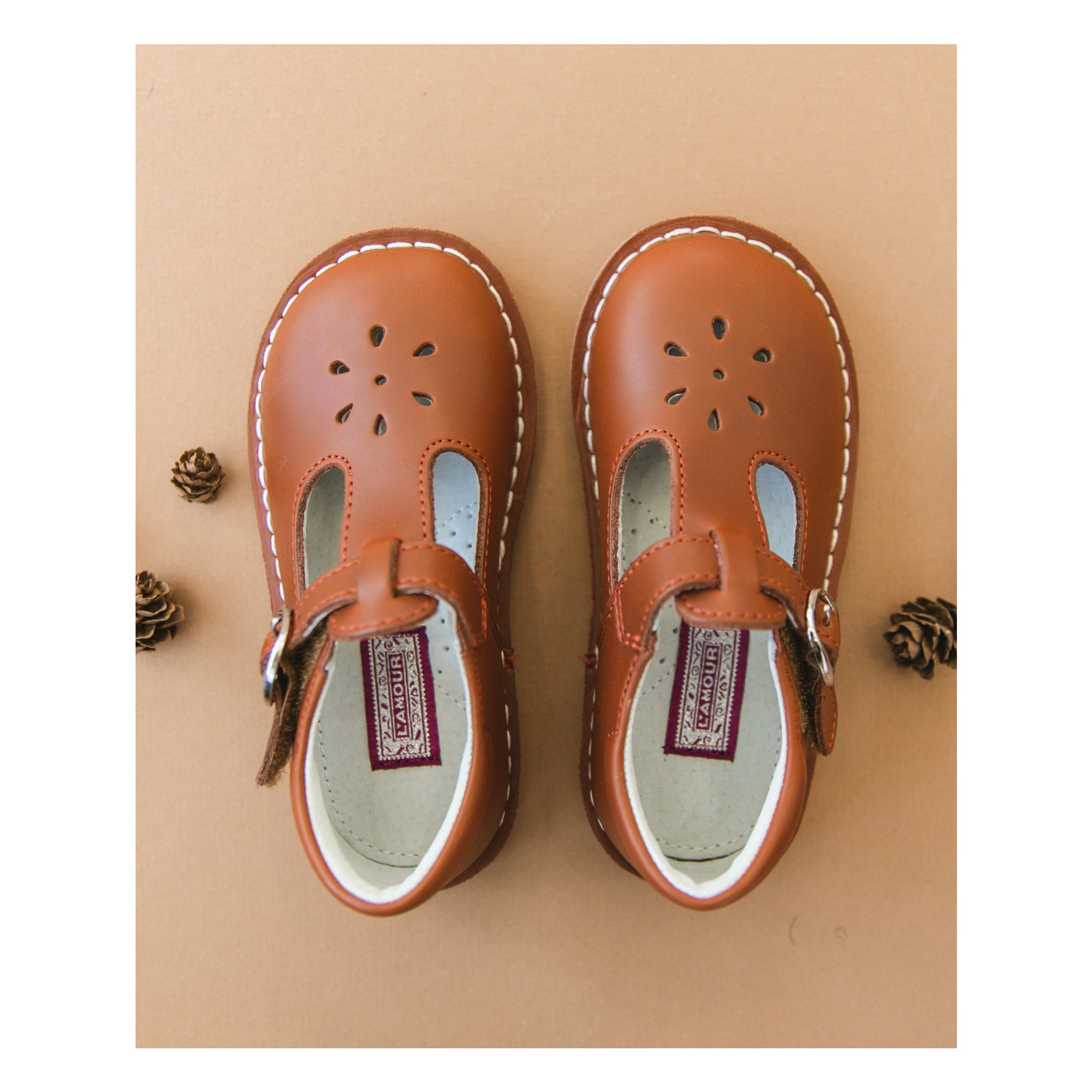 Joy Waxed Leather T-strap Mary Jane