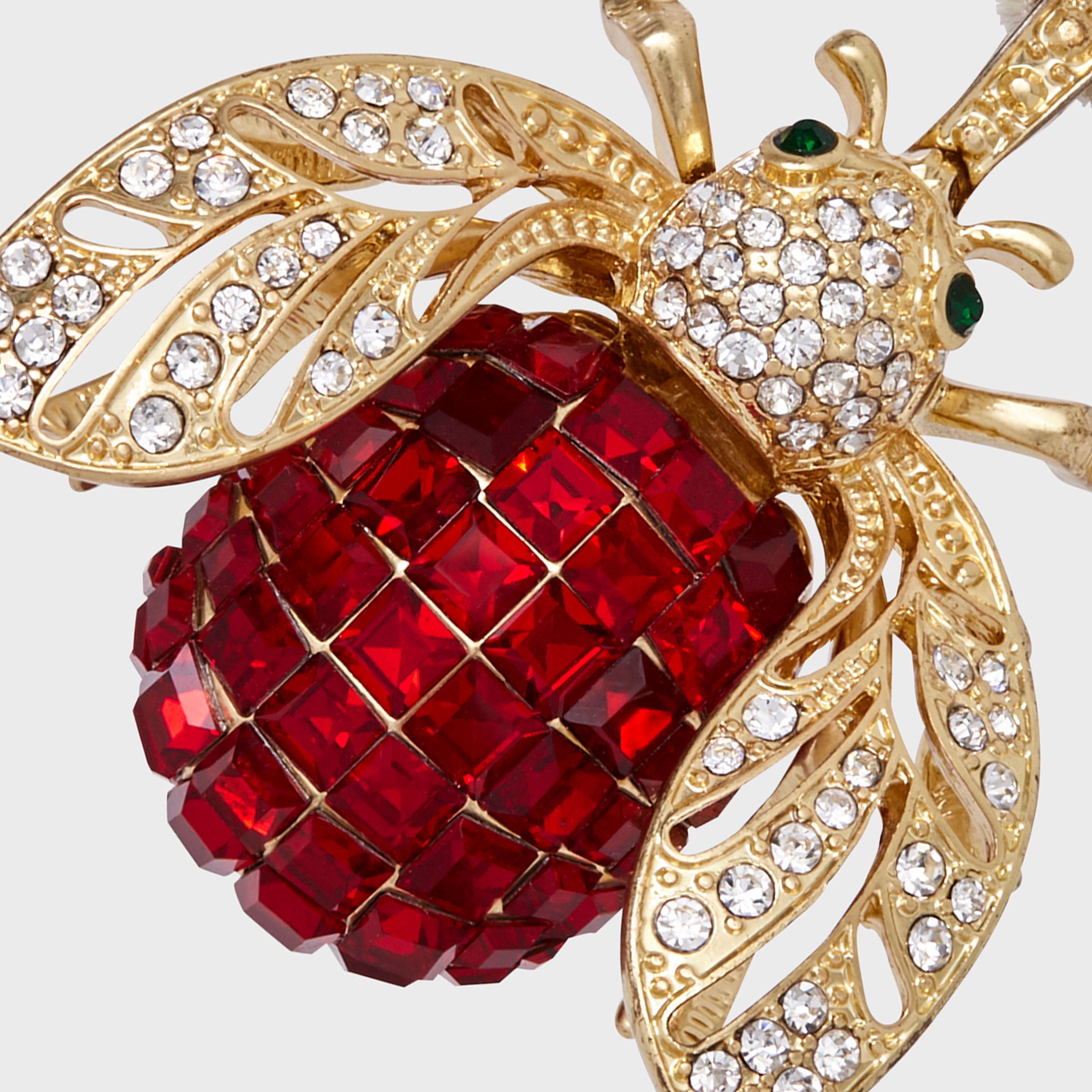 Sparkle Bee Hanging Ornament, Ruby