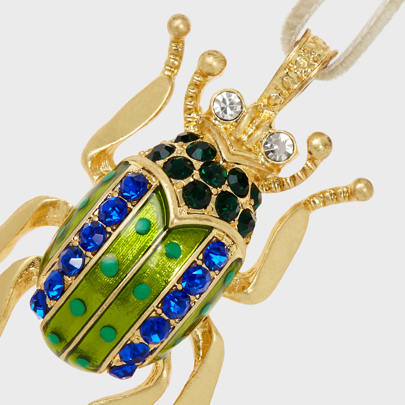 Enamel Beetle Hanging Ornament, Bright